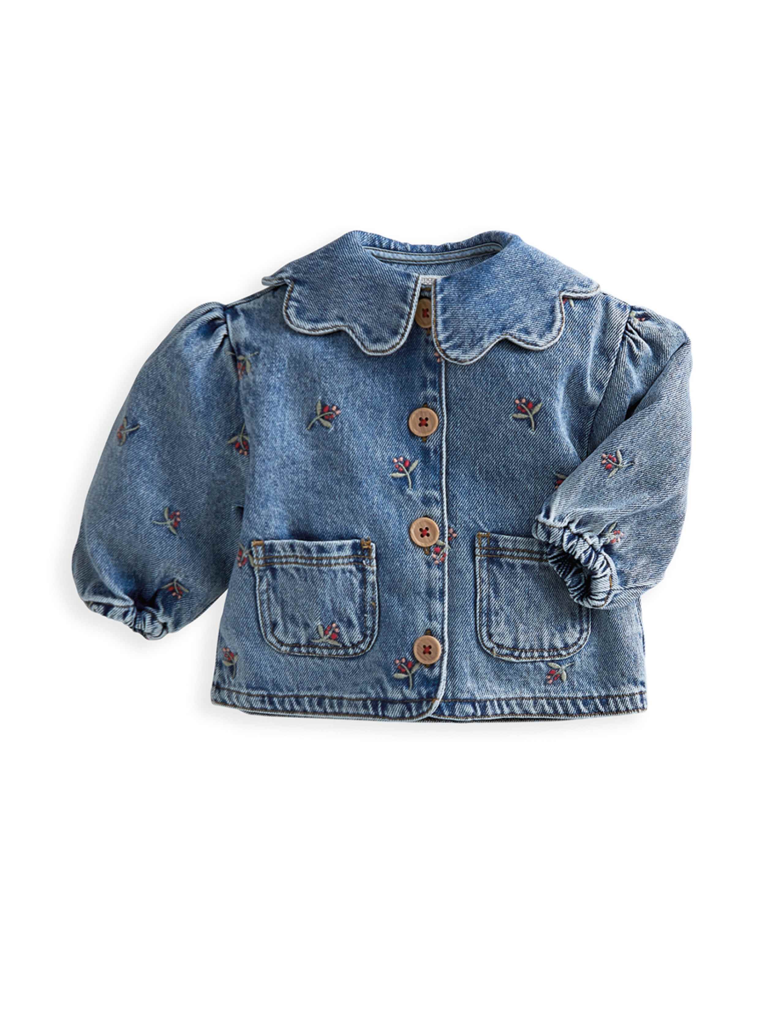 Denim Berry Embroidered Jacket (3-36 Mths) 2 of 5