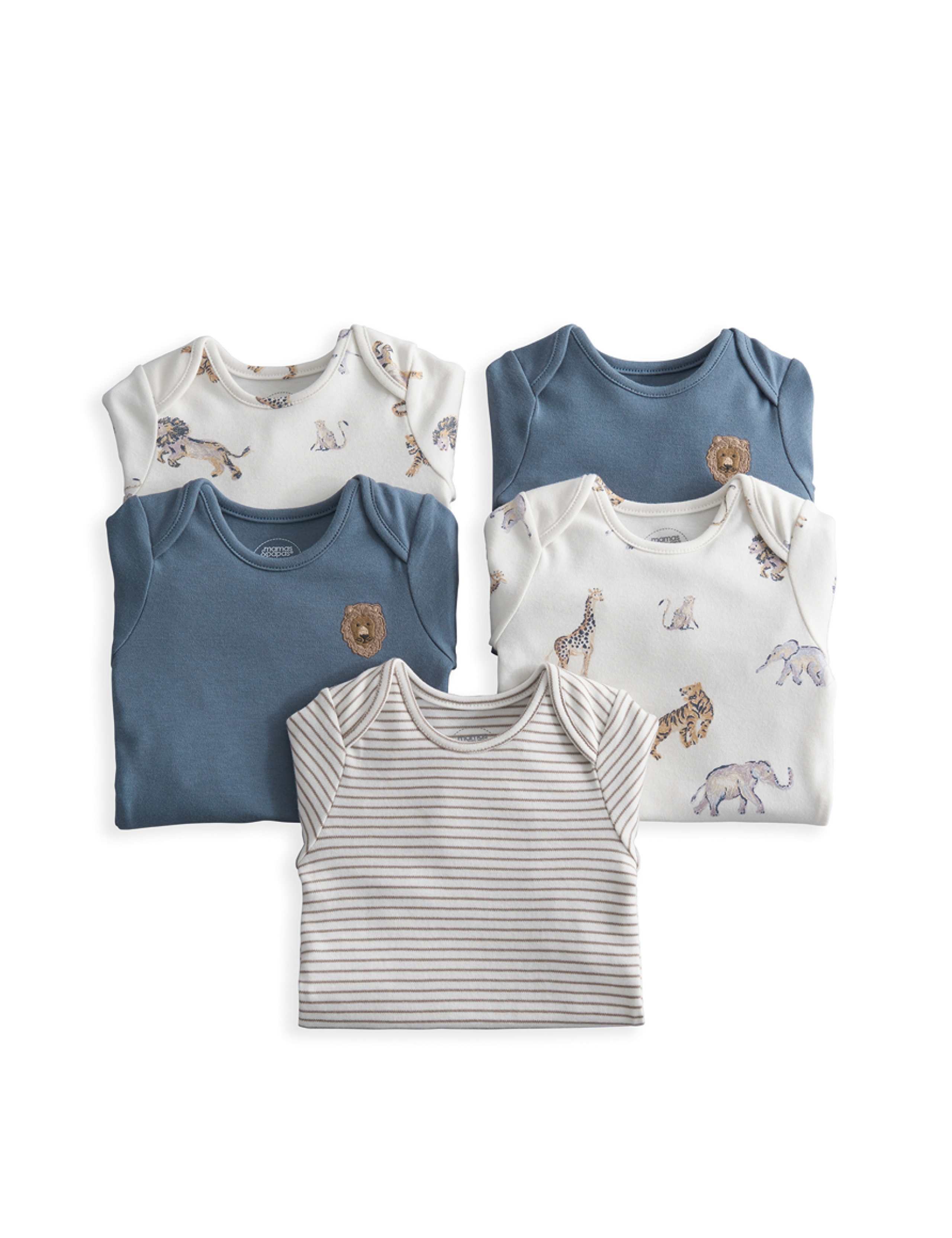 5 Pack Safari Bodysuits (0-2 Yrs) 2 of 4