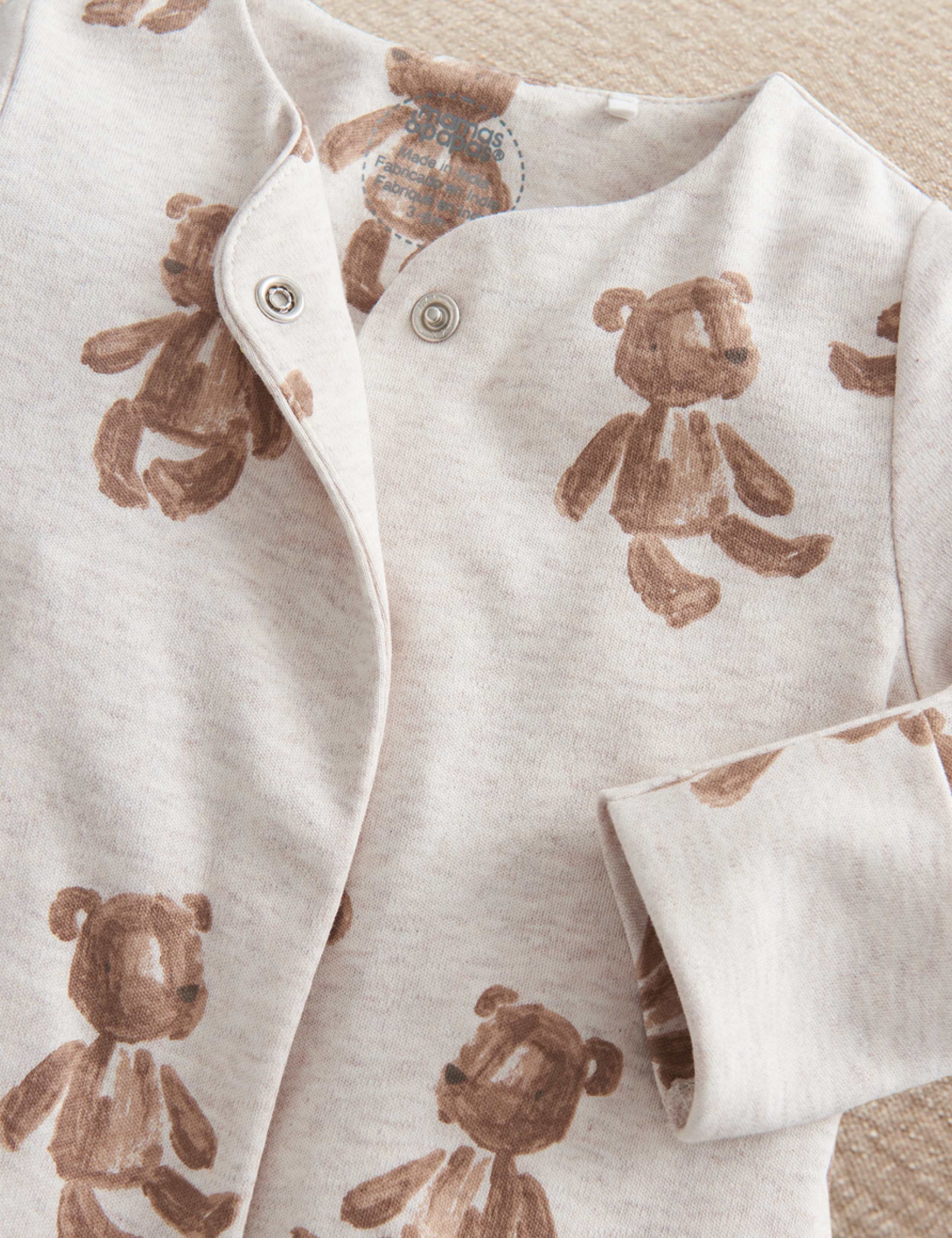 Pure Cotton Bear Sleepsuit (0-6 Mths) 3 of 4