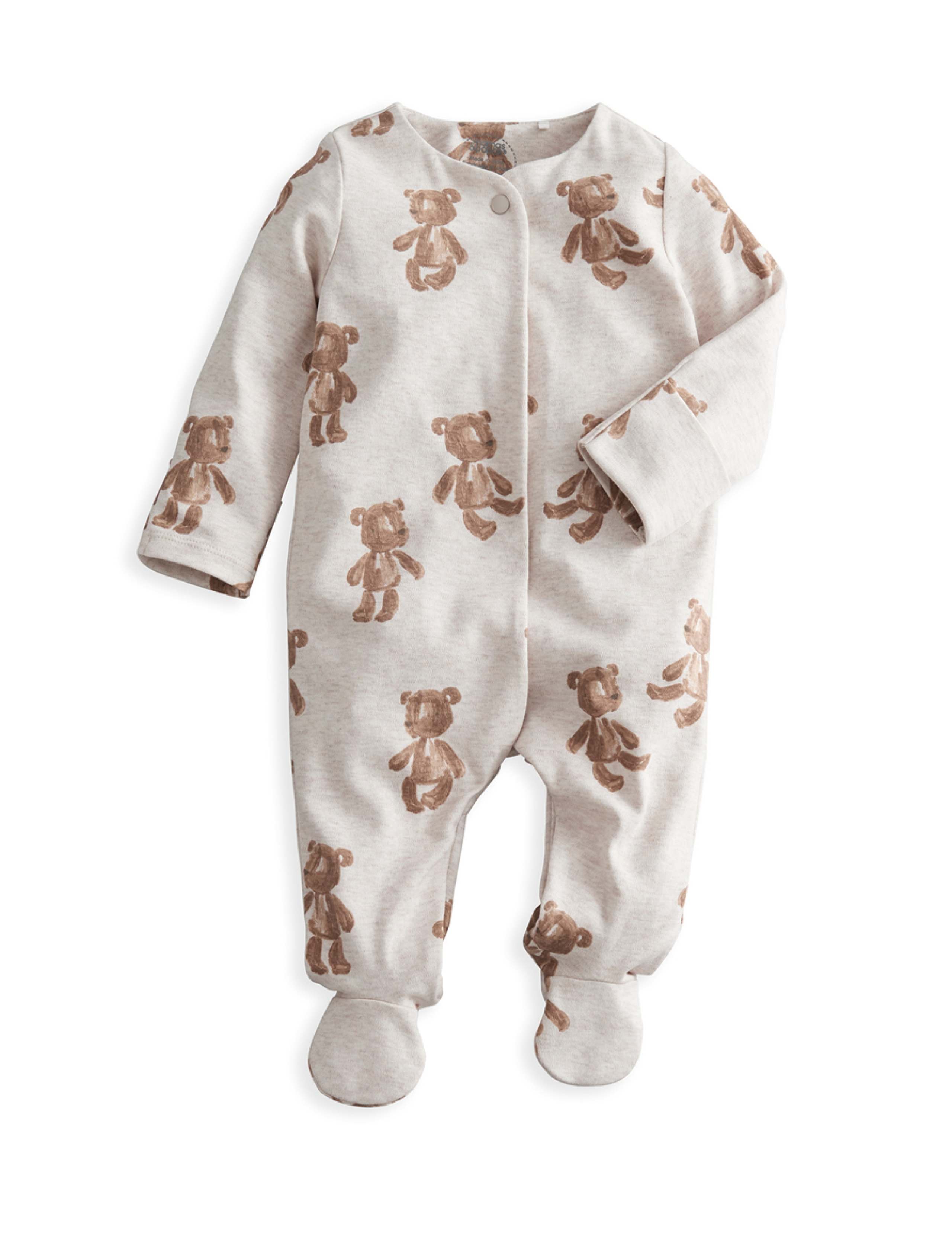 Pure Cotton Bear Sleepsuit (0-6 Mths) 2 of 4