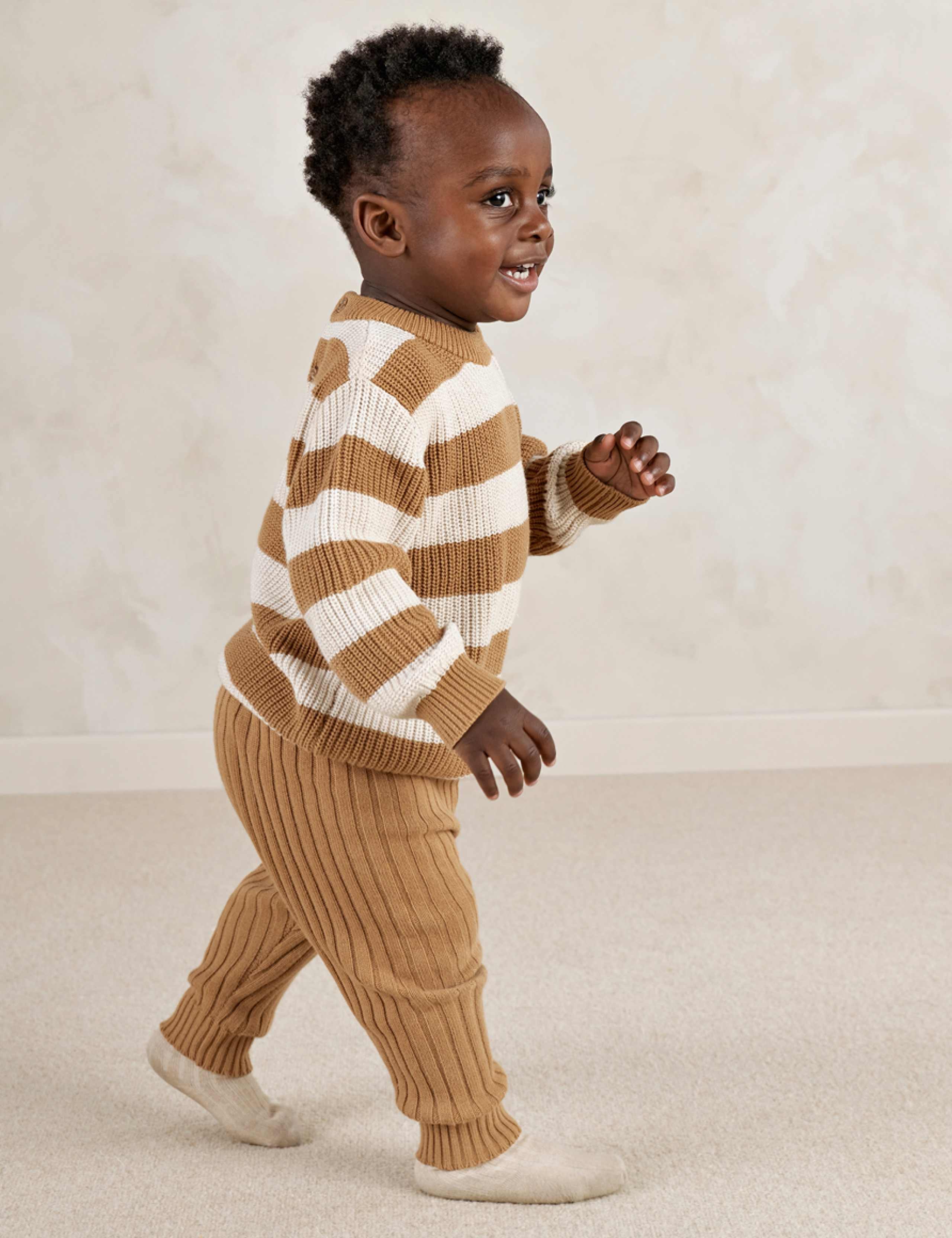 2 Piece Striped Knitted Outfit (0-3 Yrs) 3 of 7