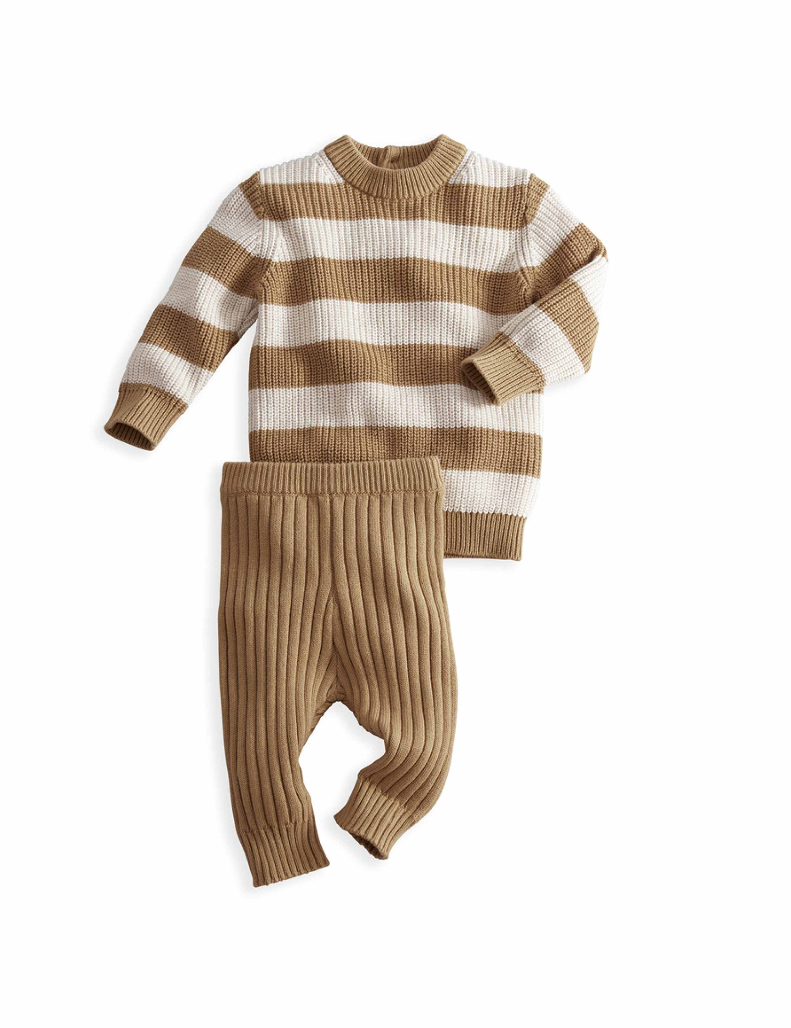 2 Piece Striped Knitted Outfit (0-3 Yrs) 2 of 7