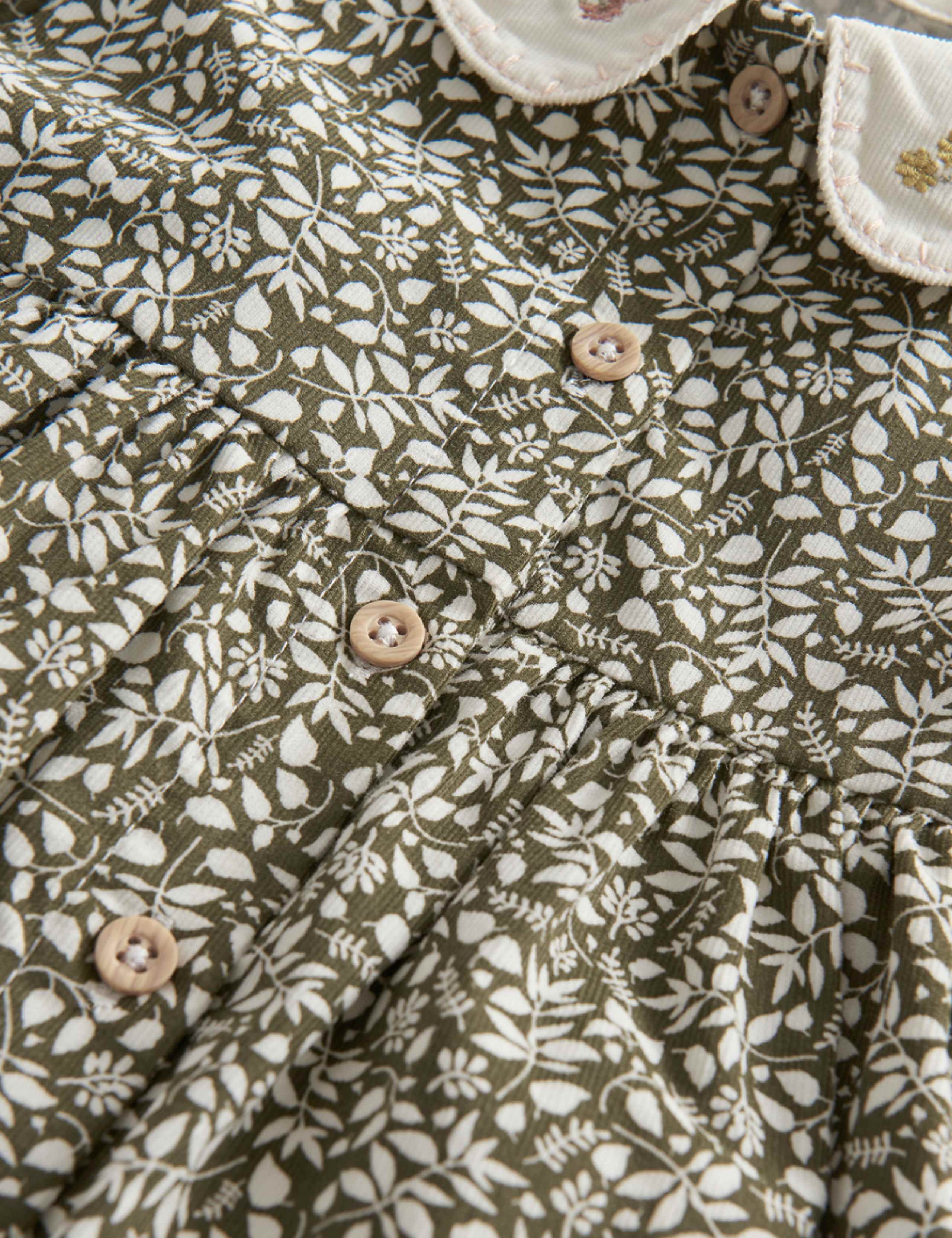 Leaf Print Dress And Tights Set 4 of 4