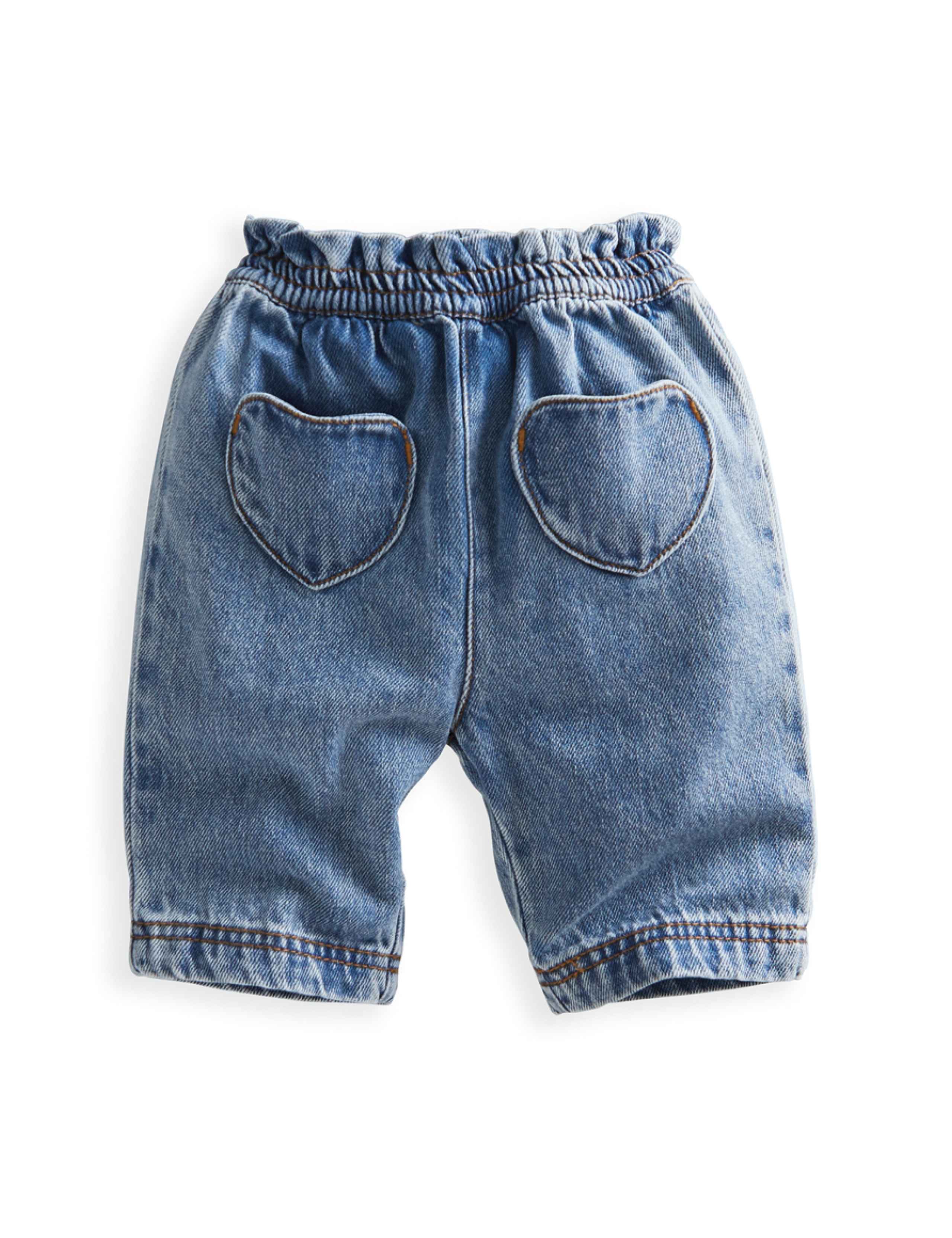 Pure Cotton Denim Heart Jeans (3-36 Mths) 2 of 4