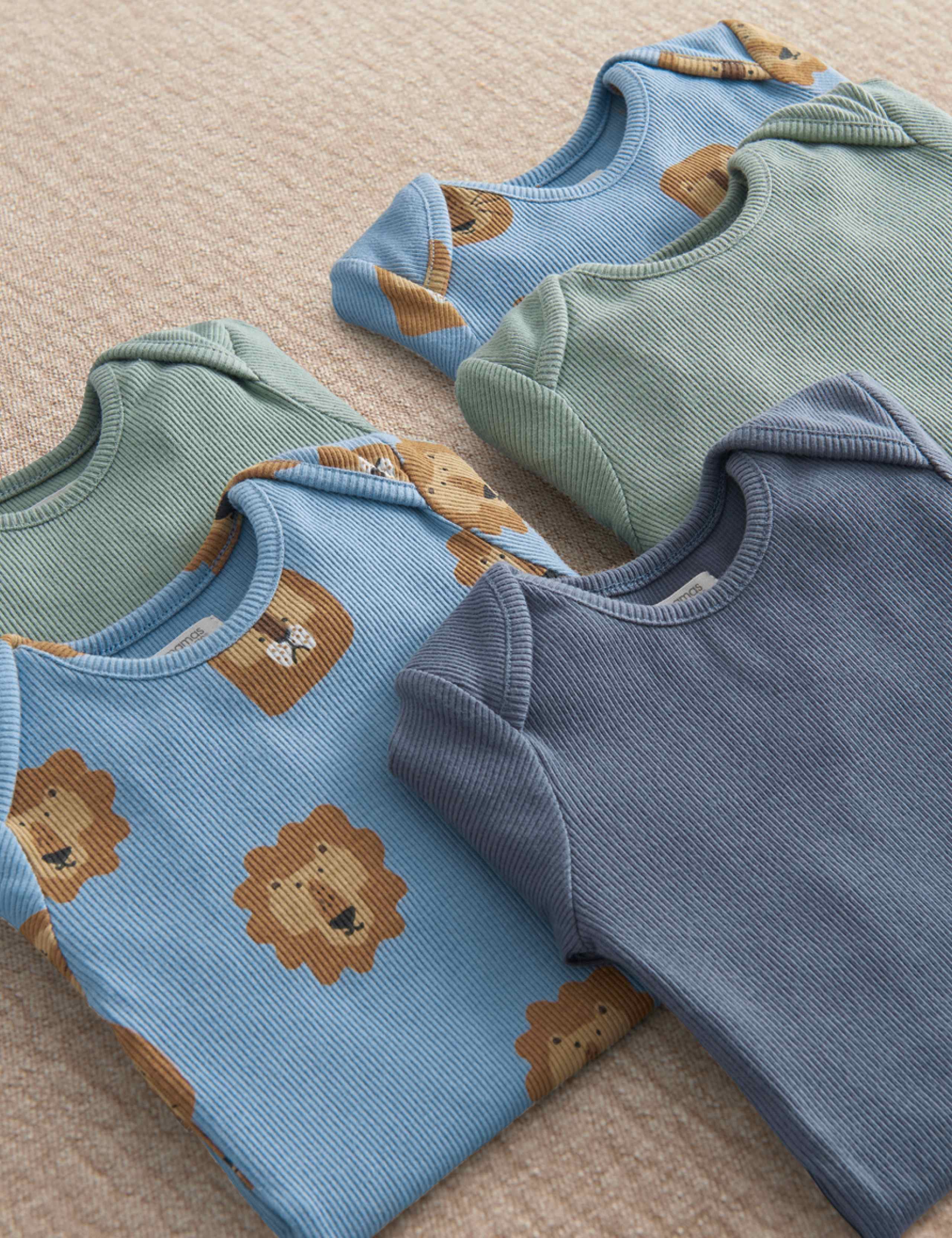 5 Pack Cotton Rich Lion Bodysuits (0-2 Yrs) 3 of 4