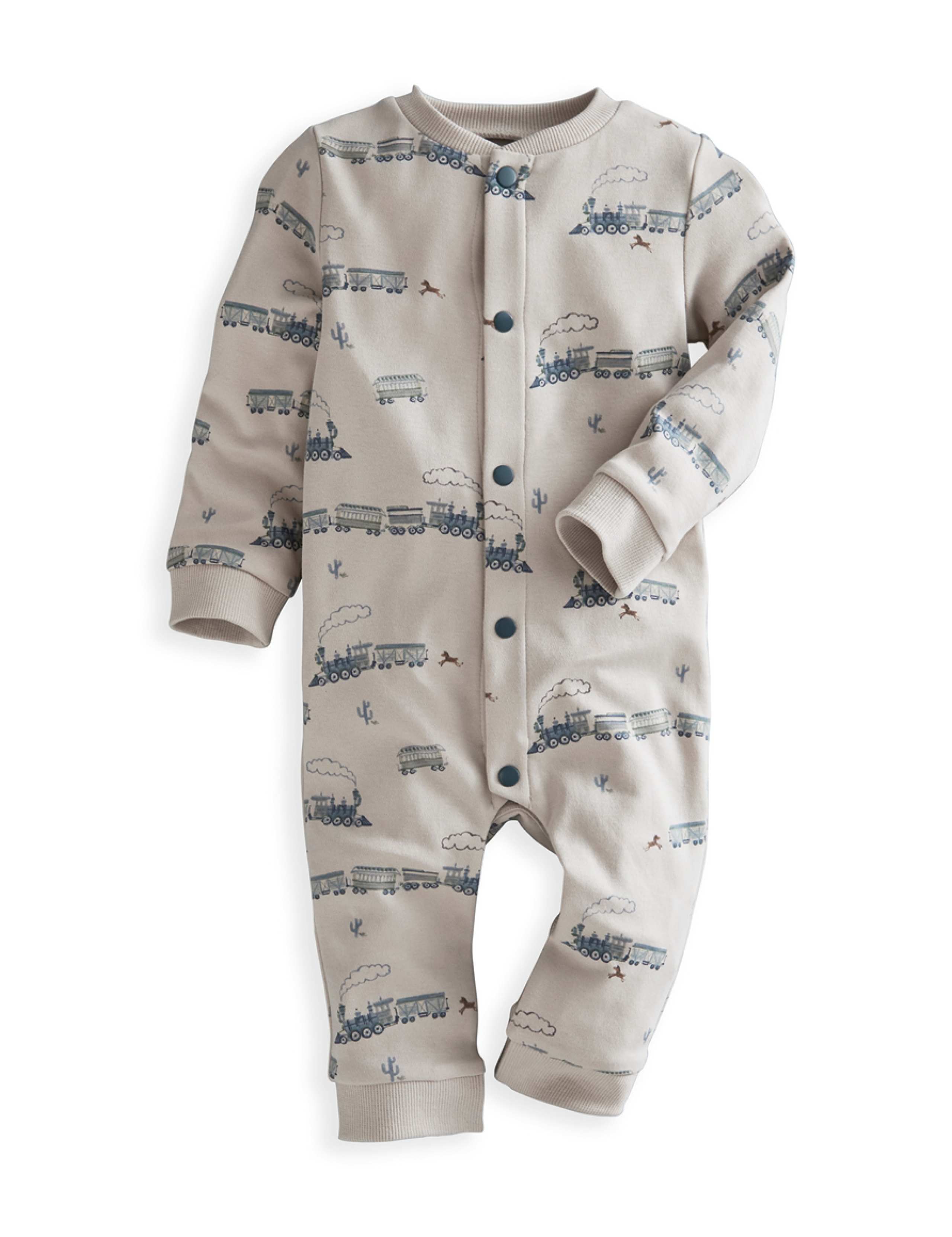 Pure Cotton Train Print Romper (0-12 Mths) 2 of 9