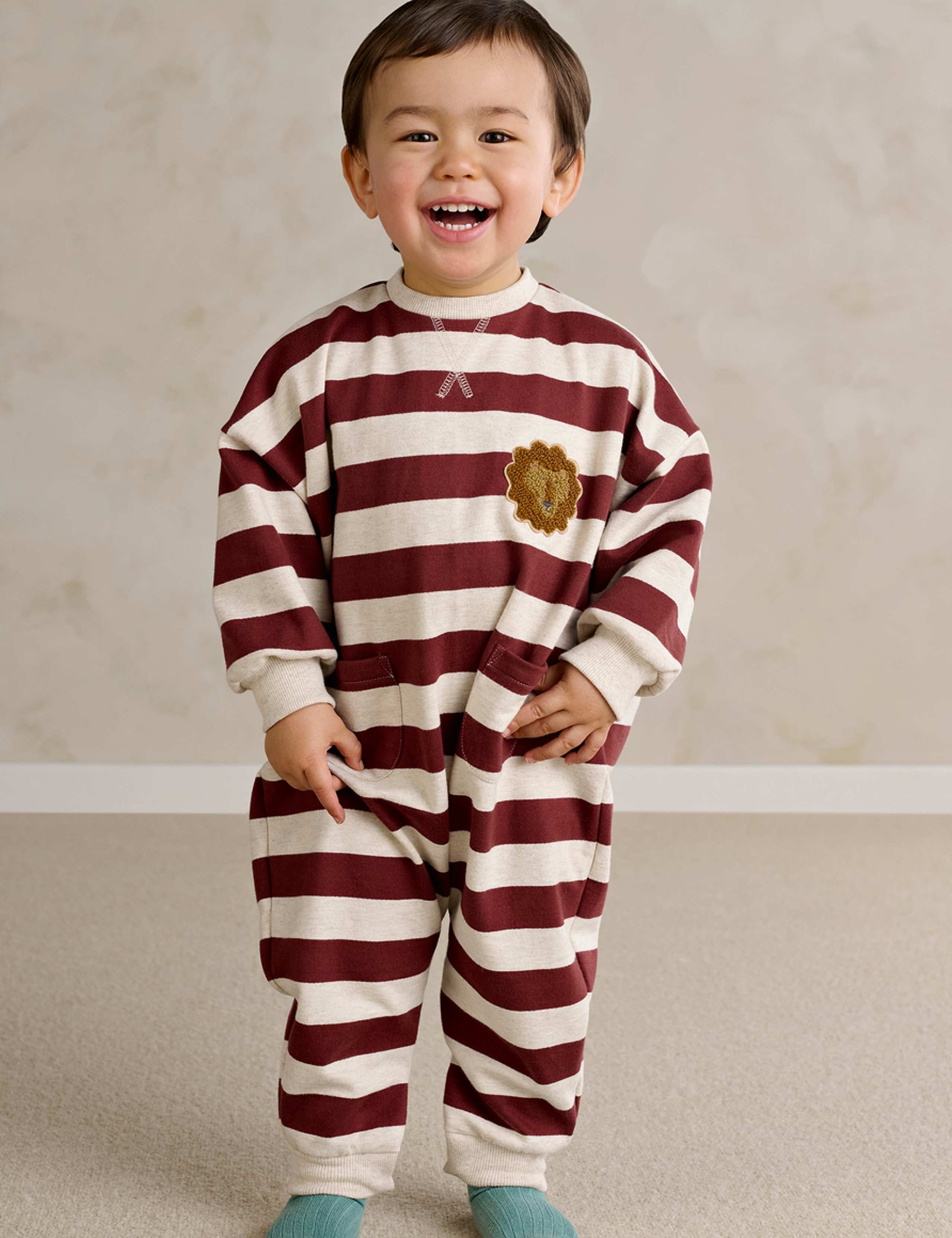 Pure Cotton Patterned Long Sleeve Romper 2 of 6