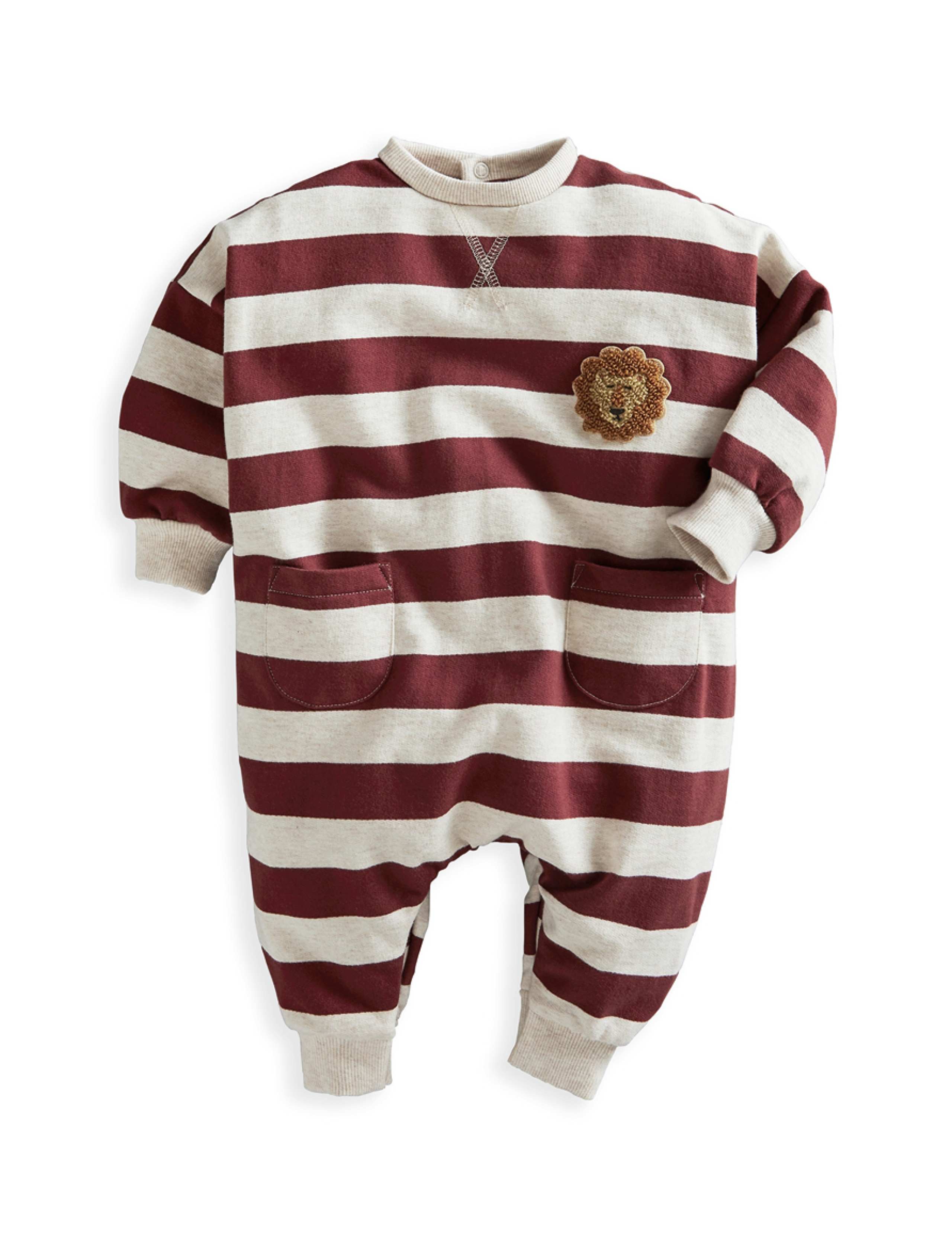Pure Cotton Patterned Long Sleeve Romper 1 of 6