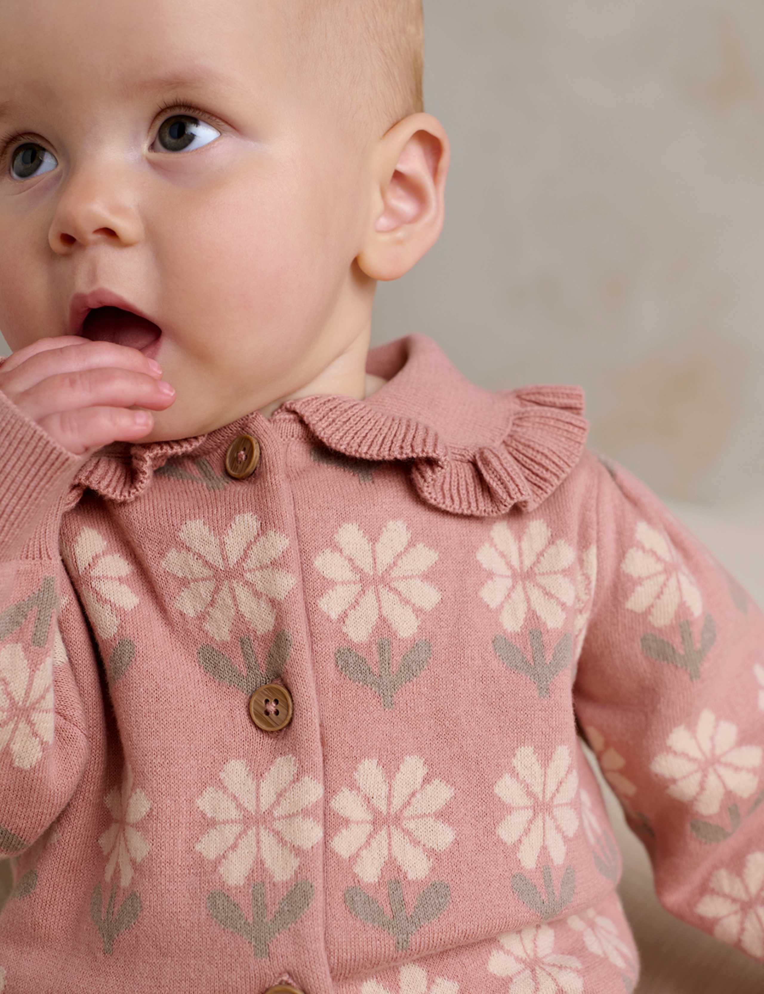 Pure Cotton Knitted Romper (0-12 Months) 1 of 8