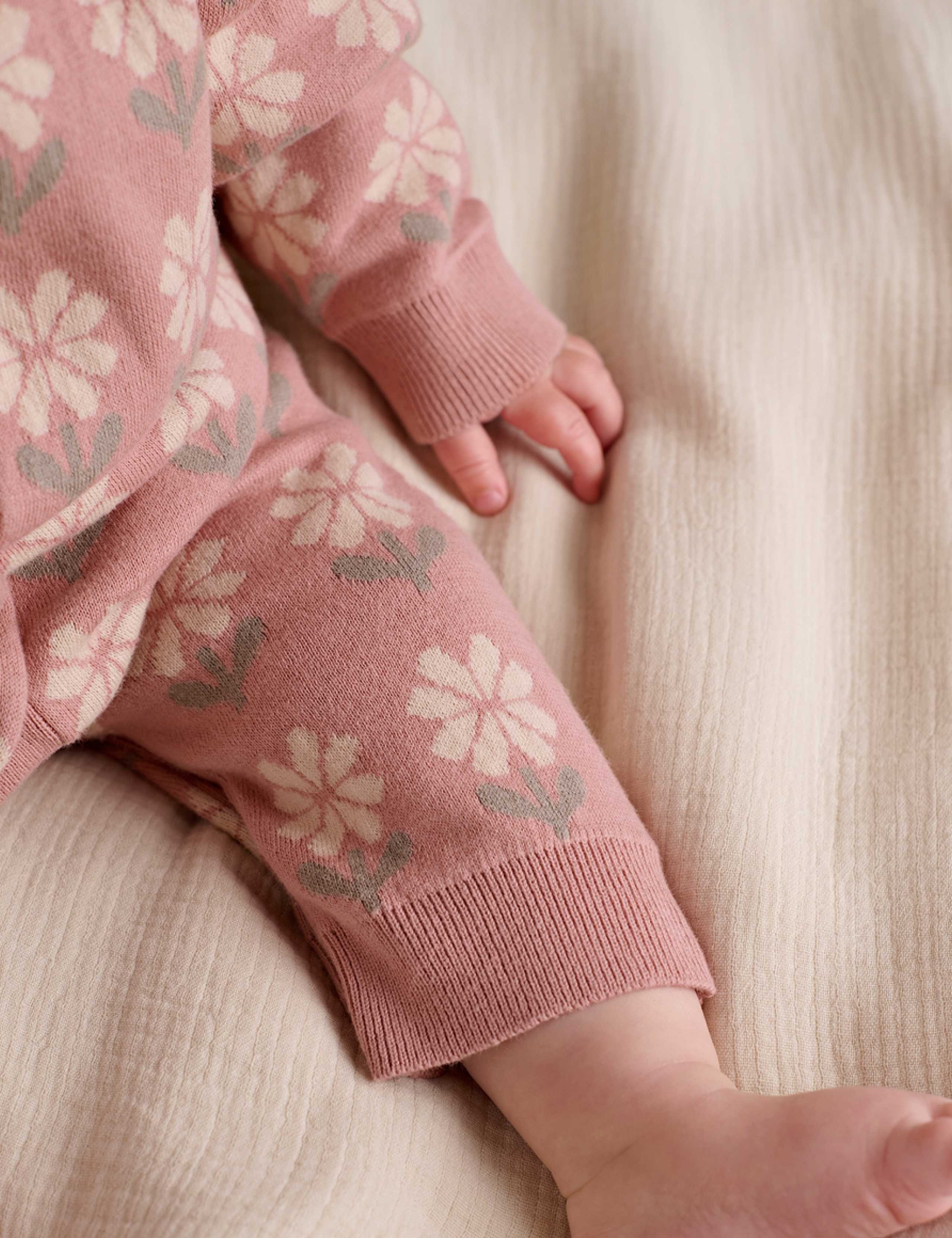 Pure Cotton Knitted Romper (0-12 Months) 4 of 8