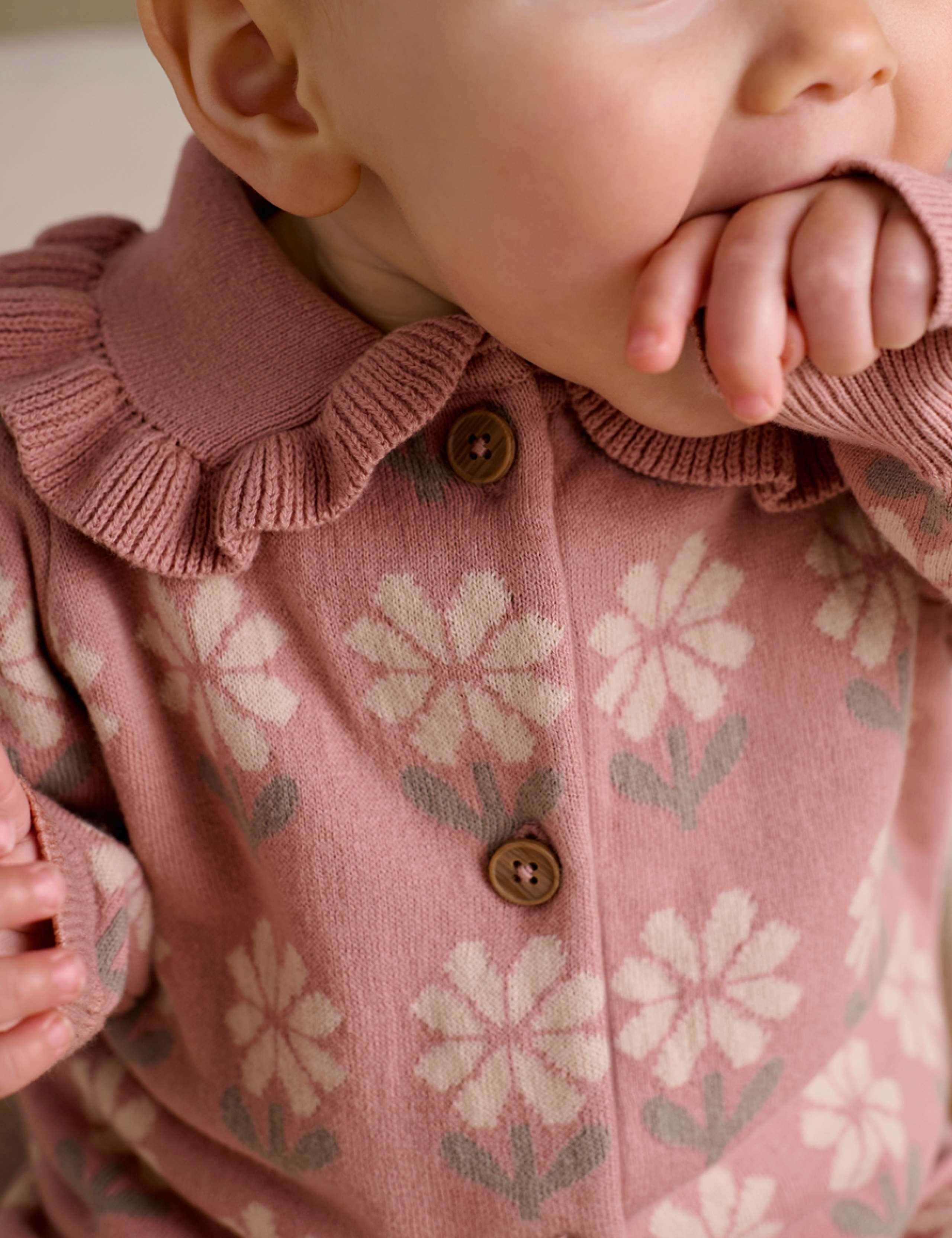 Pure Cotton Knitted Romper (0-12 Months) 5 of 8
