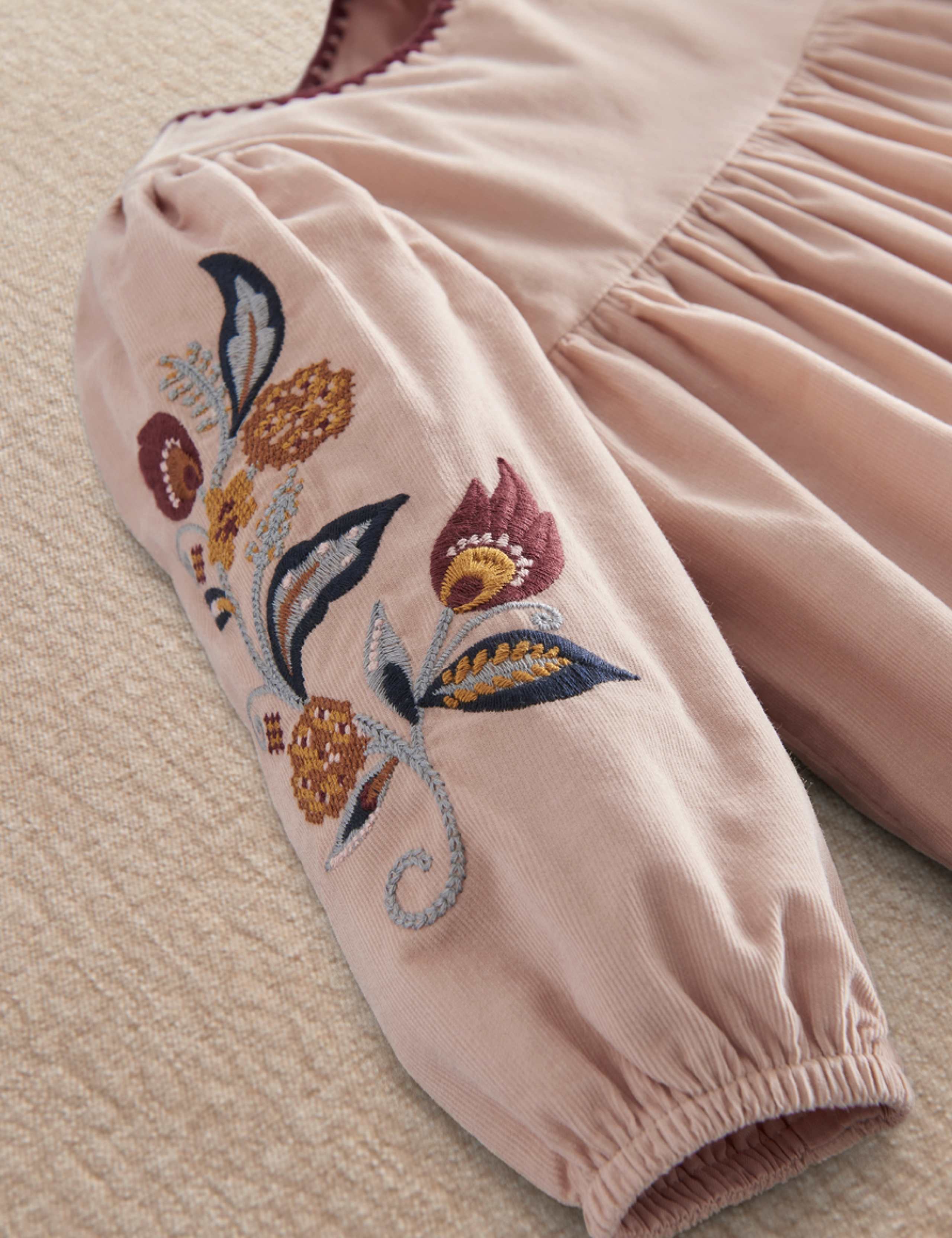 Pure Cotton Cord Embroidered Dress (0-24 Months) 3 of 4