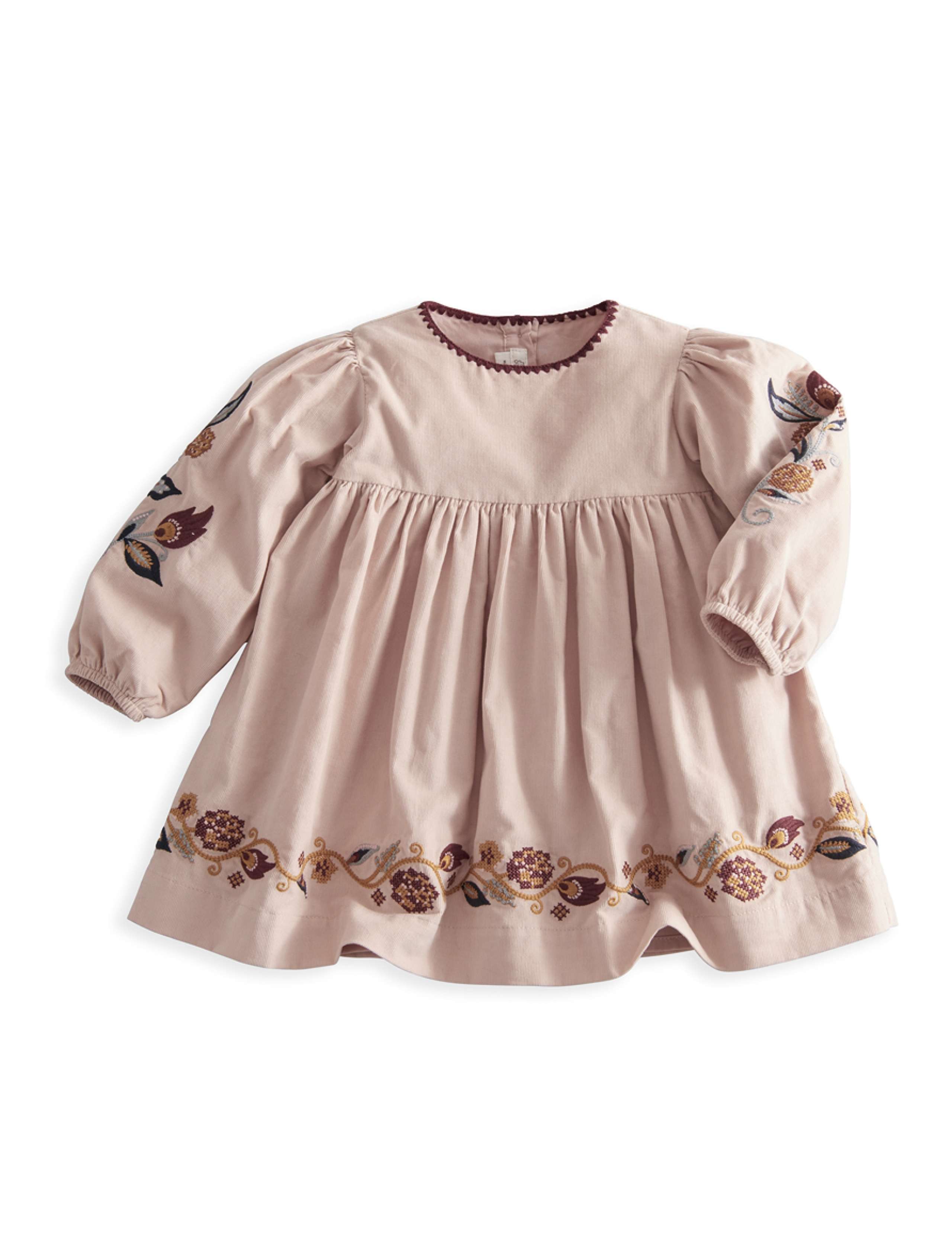Pure Cotton Cord Embroidered Dress (0-24 Months) 2 of 4