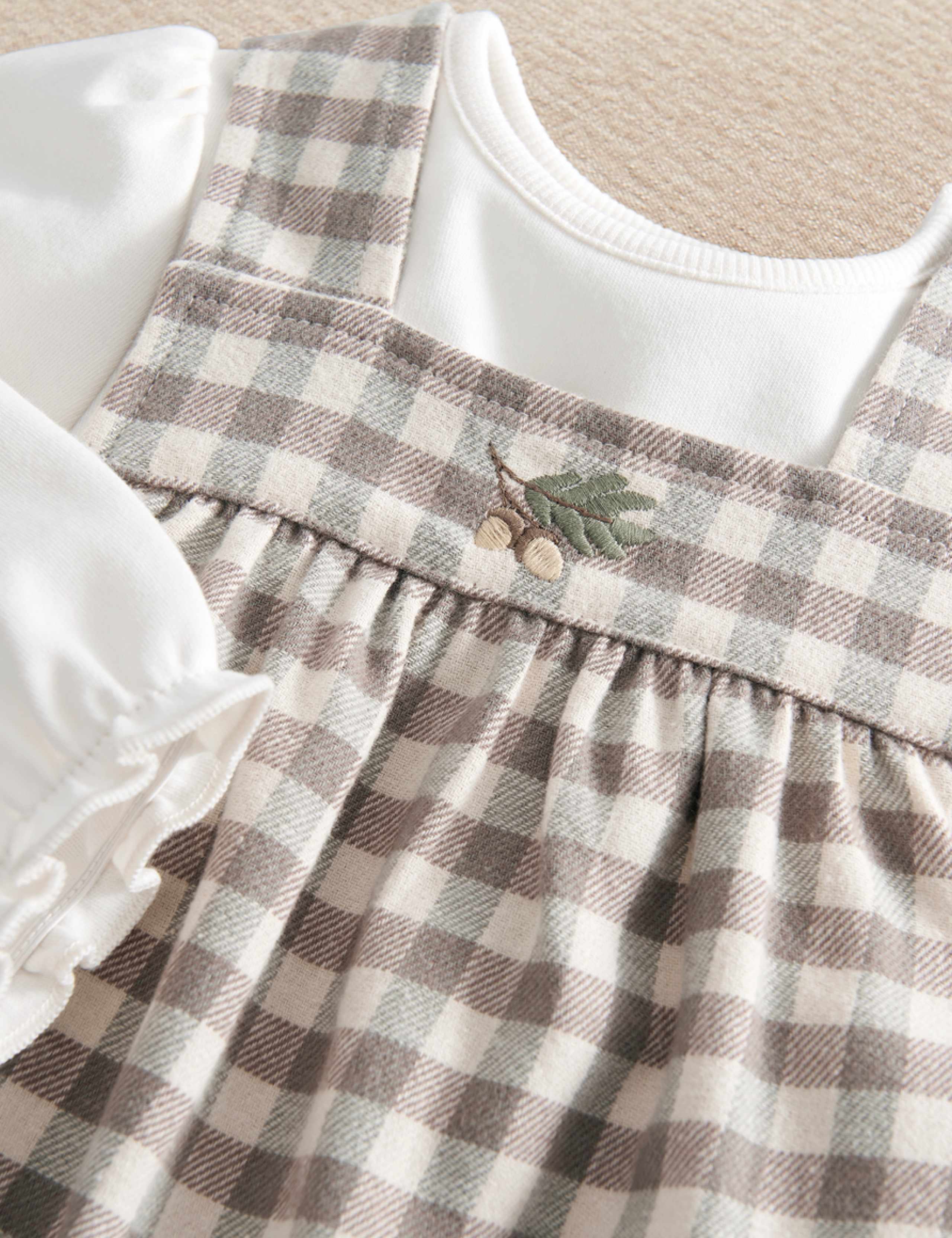 2 Piece Pure Cotton Gingham Outfit (0-24 Mths) 3 of 6