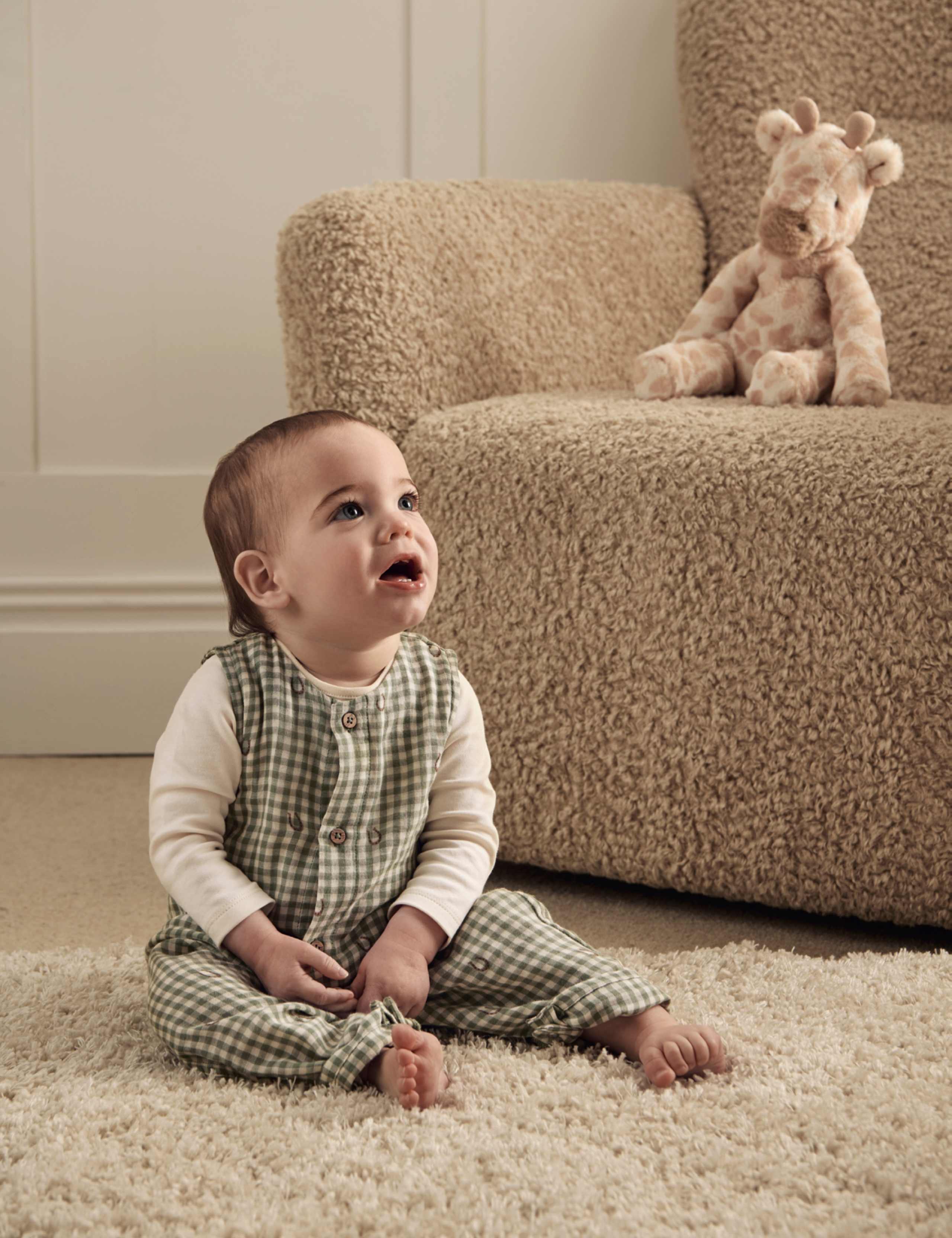 2 Piece Pure Cotton Gingham Outfit (0-12 Mths) 3 of 10