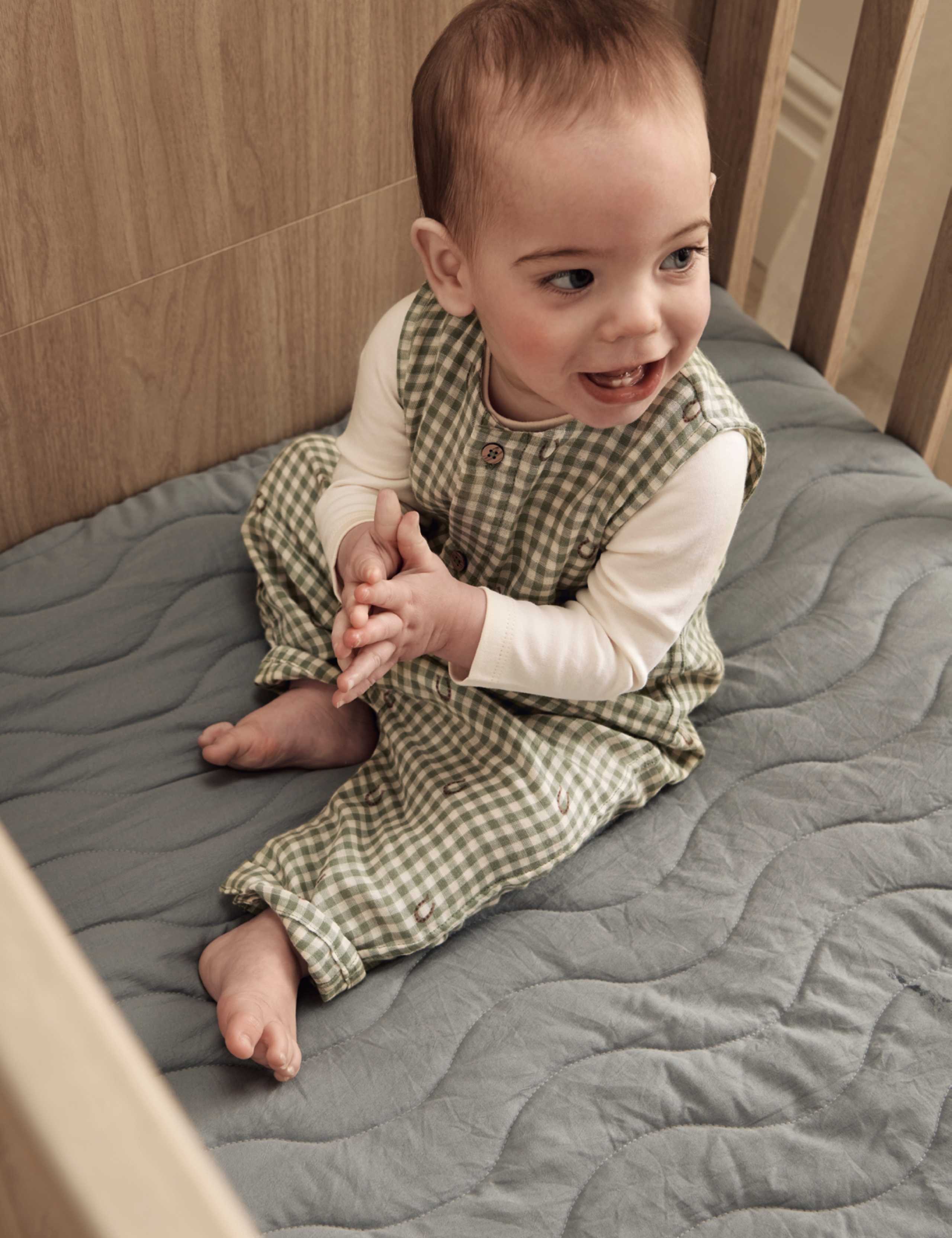 2 Piece Pure Cotton Gingham Outfit (0-12 Mths) 6 of 10