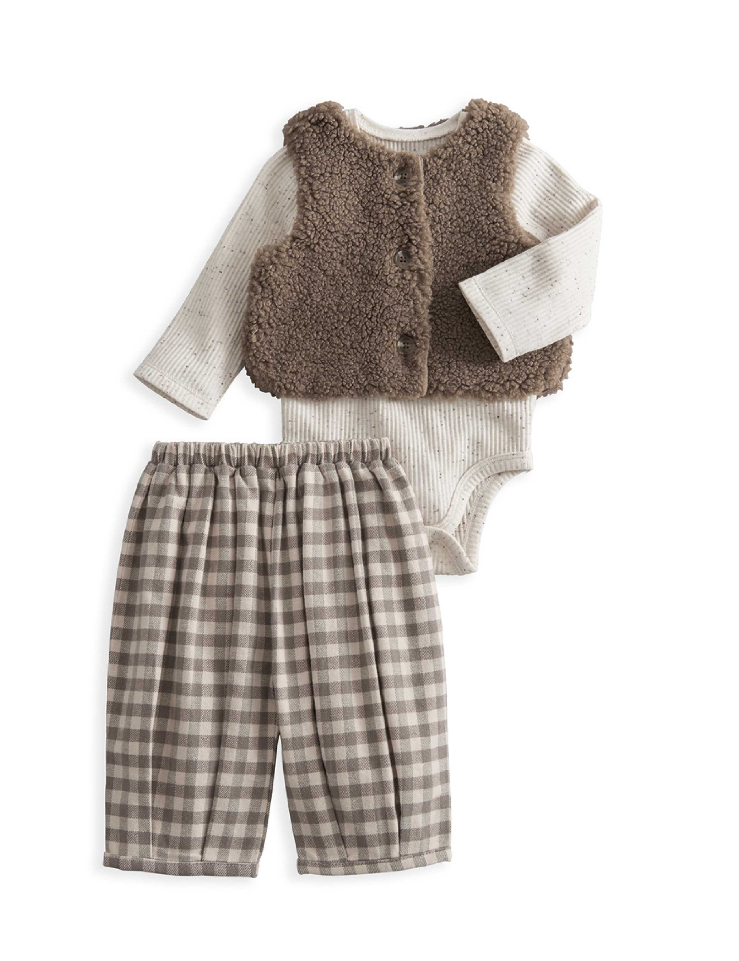 3 Piece Cotton Rich Gingham Outfit (0-24 Mths) 2 of 8