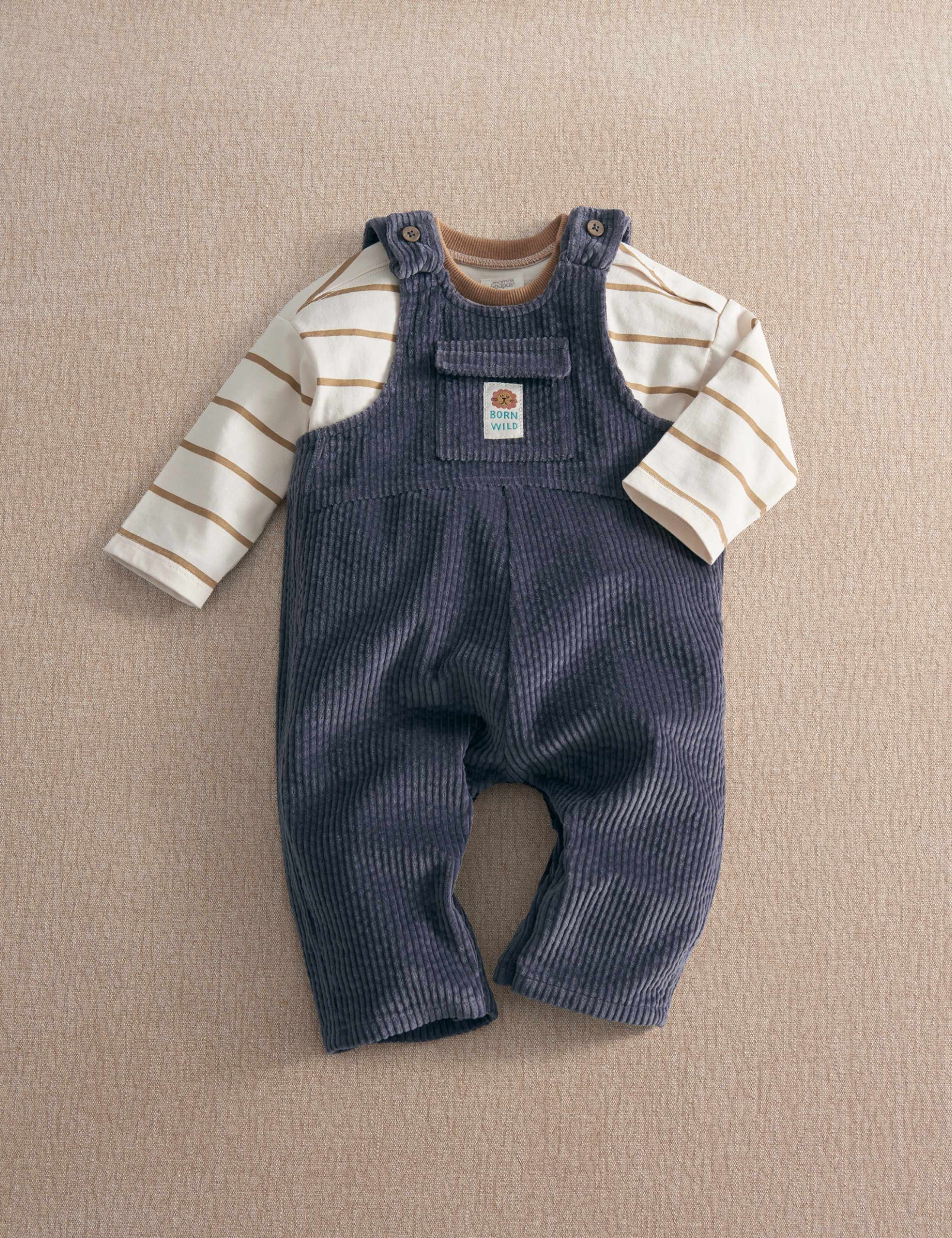 2 Piece Cord Dungarees Outfit (0-24 Mths) 6 of 9