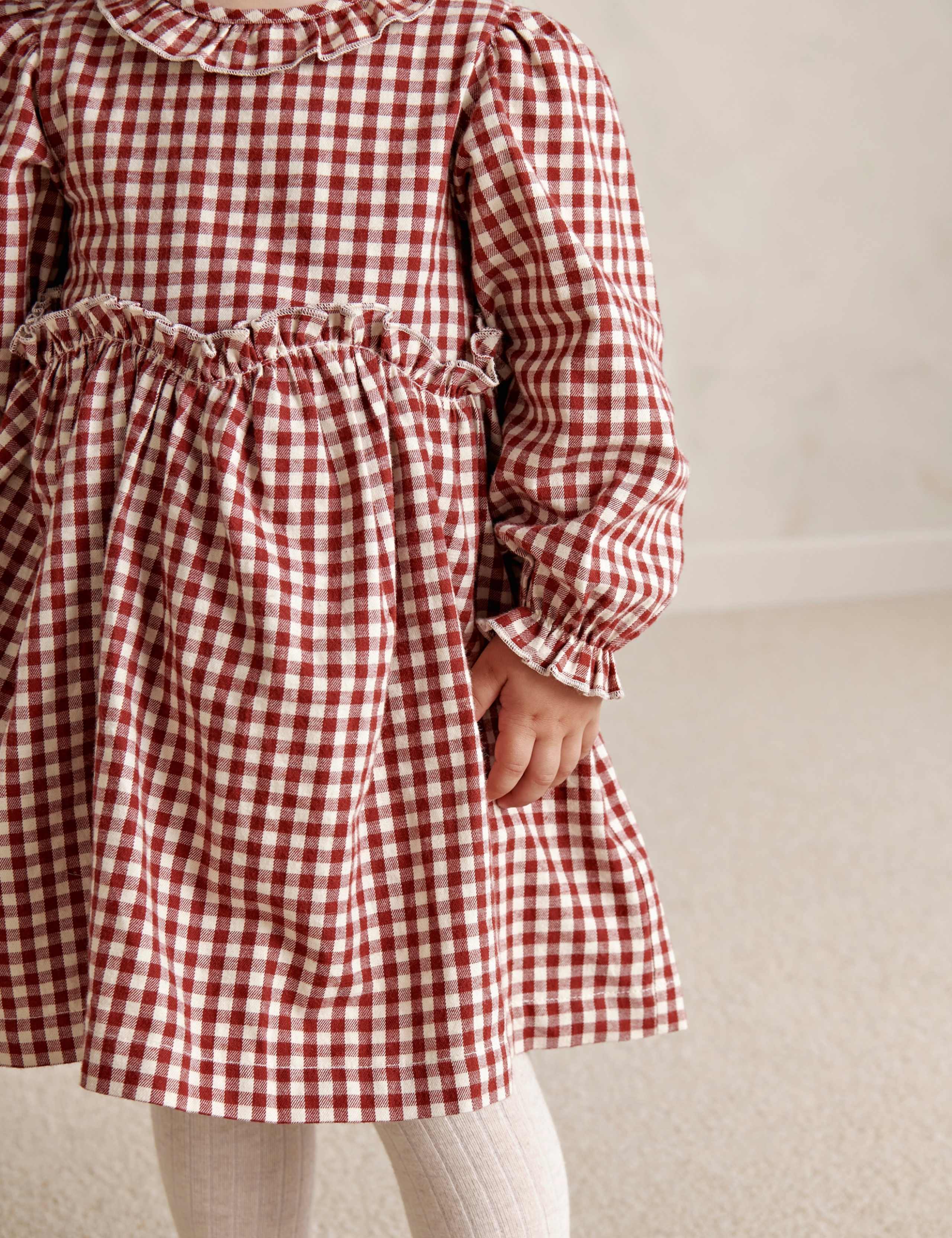 Pure Cotton Gingham Dress (0-24 Months) 8 of 9