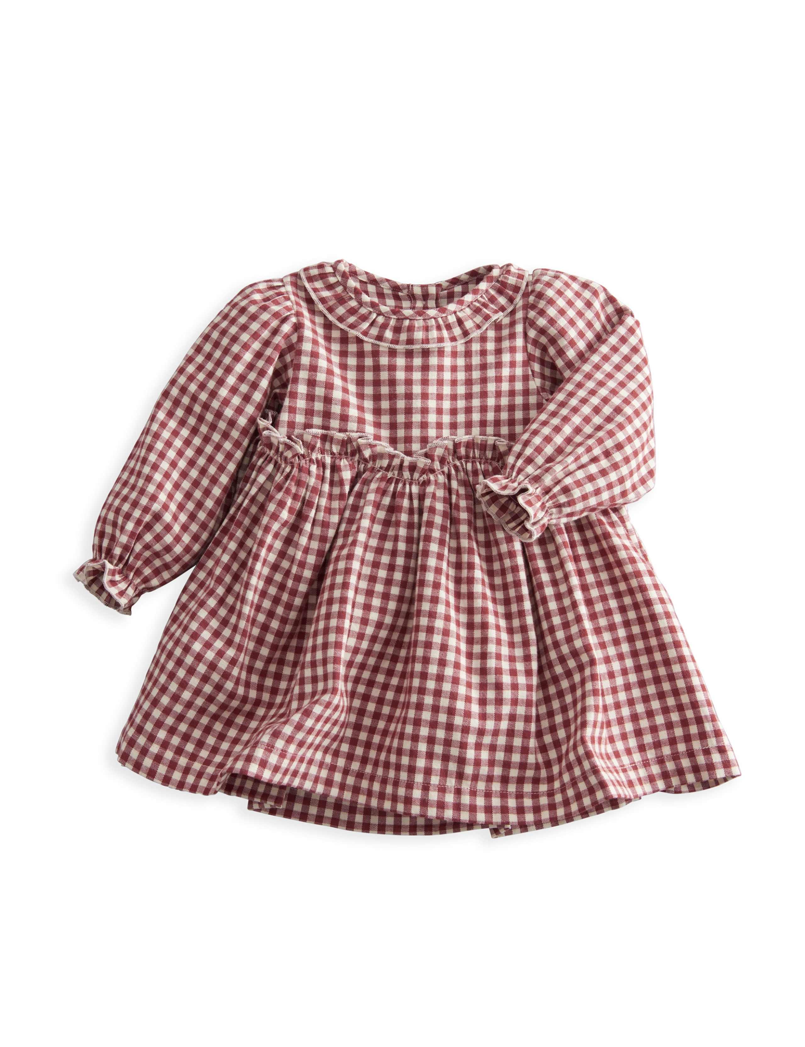 Pure Cotton Gingham Dress (0-24 Months) 2 of 9