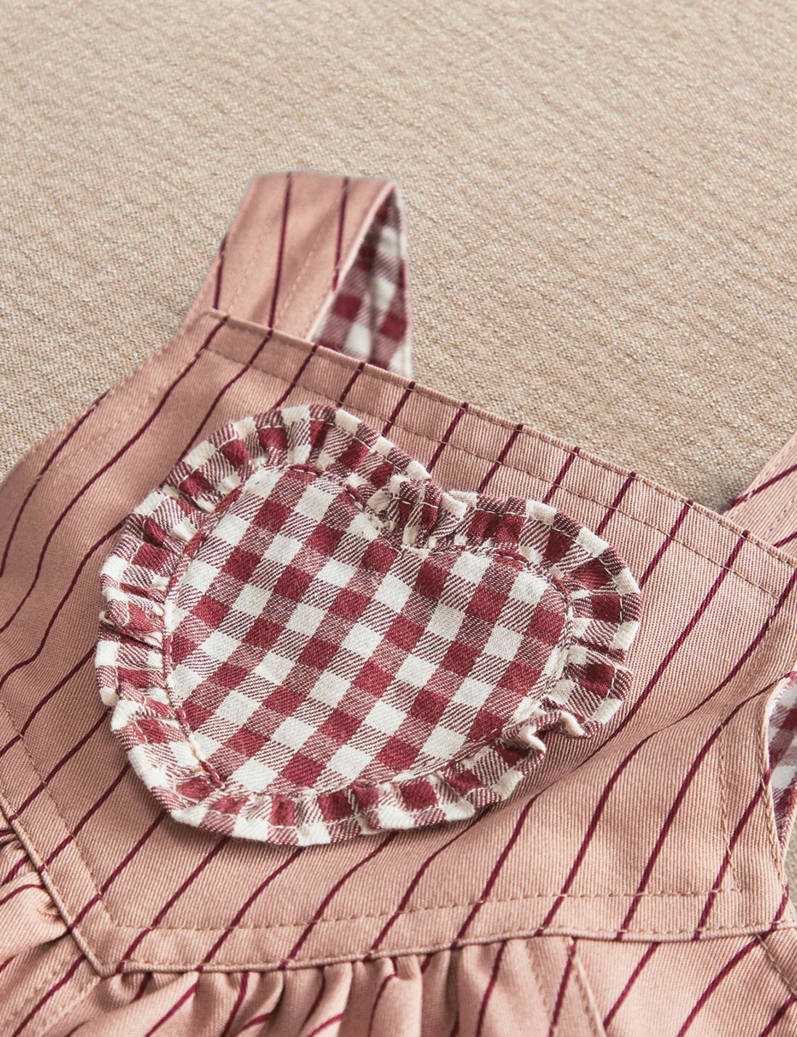 Pure Cotton Heart Dungarees (0-24 Months) 4 of 5