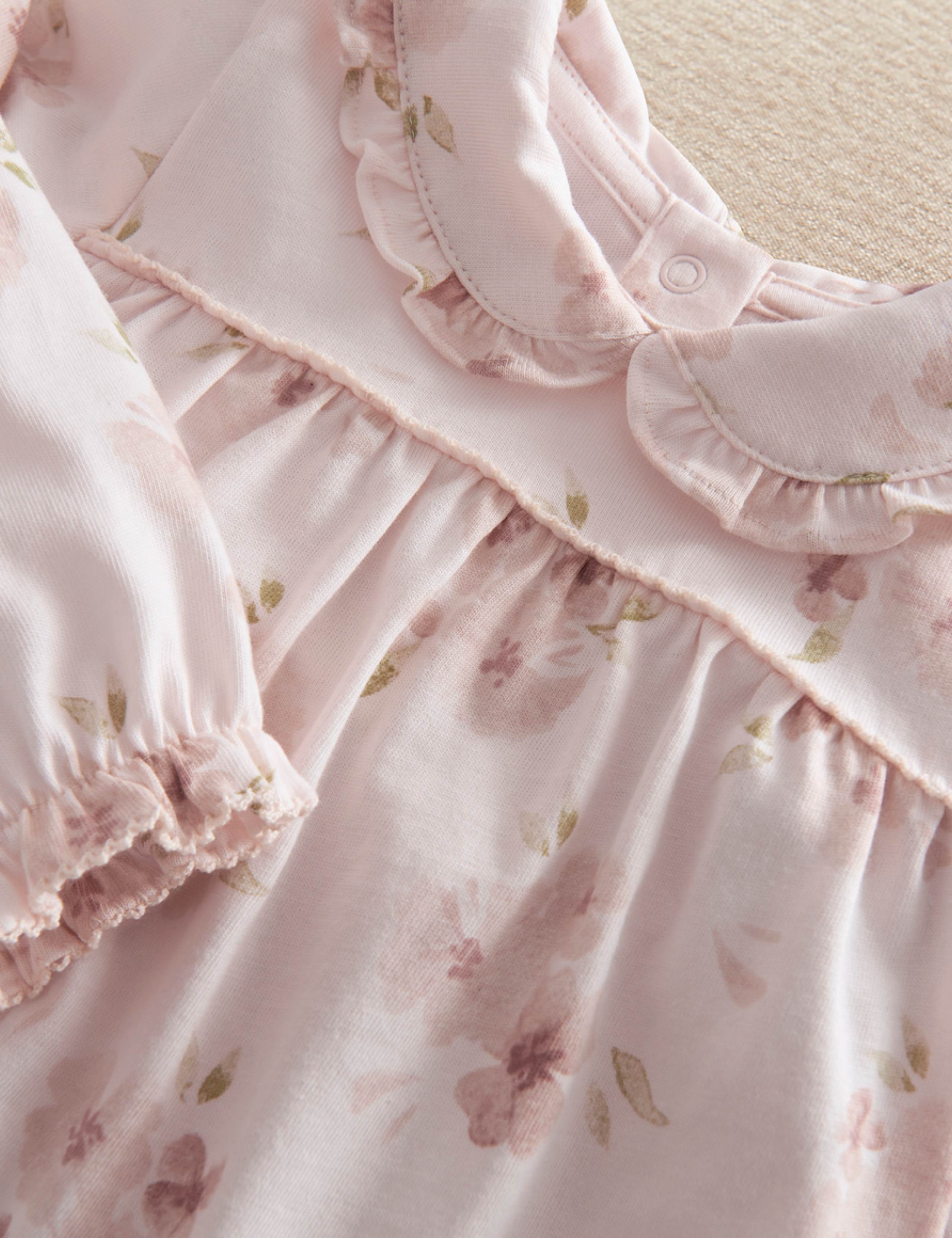 Jersey Watercolour Floral Pyjamas (3-36 Mths) 5 of 5