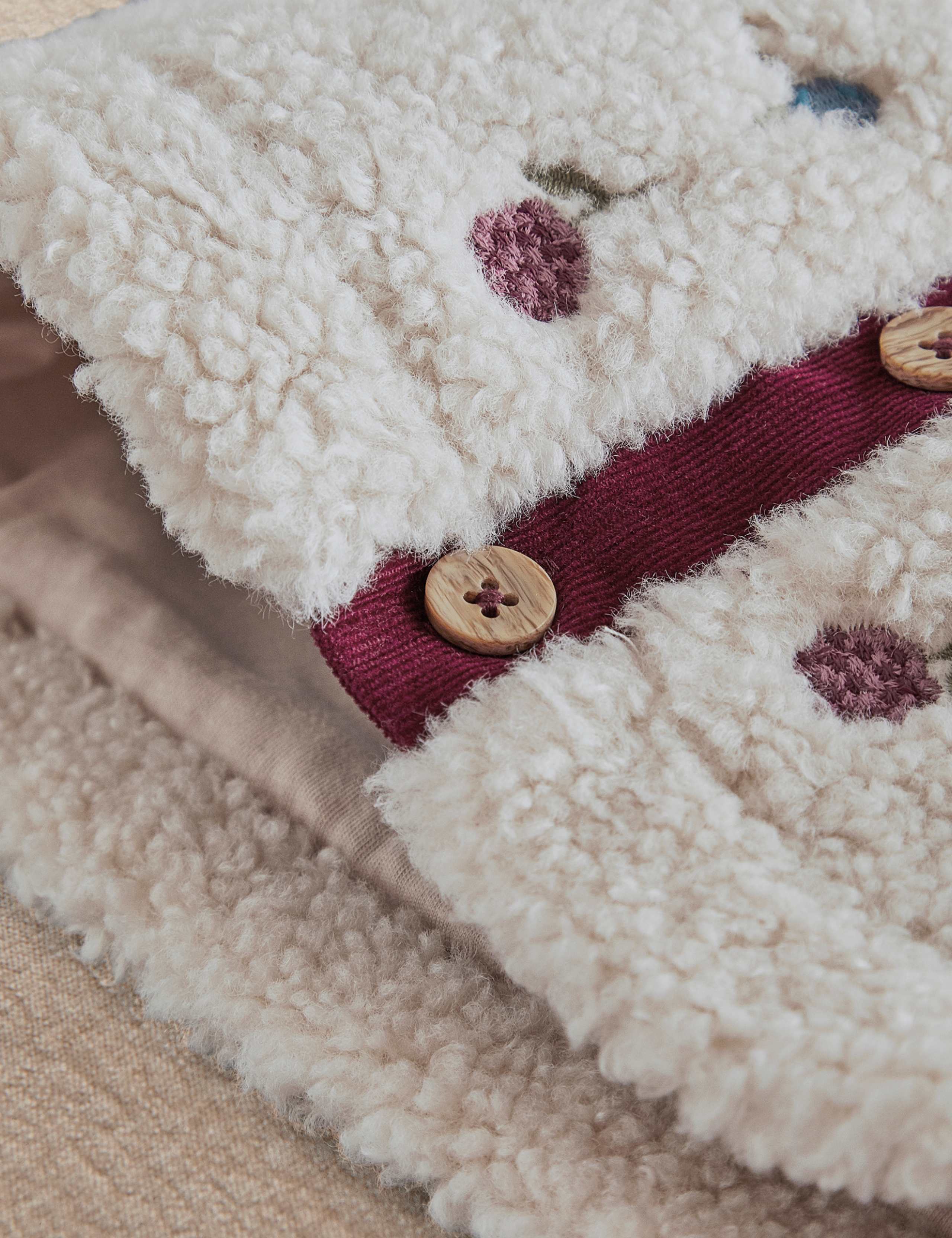 Fleece Embroidered Hooded Jacket (3-36 Mths) 3 of 3