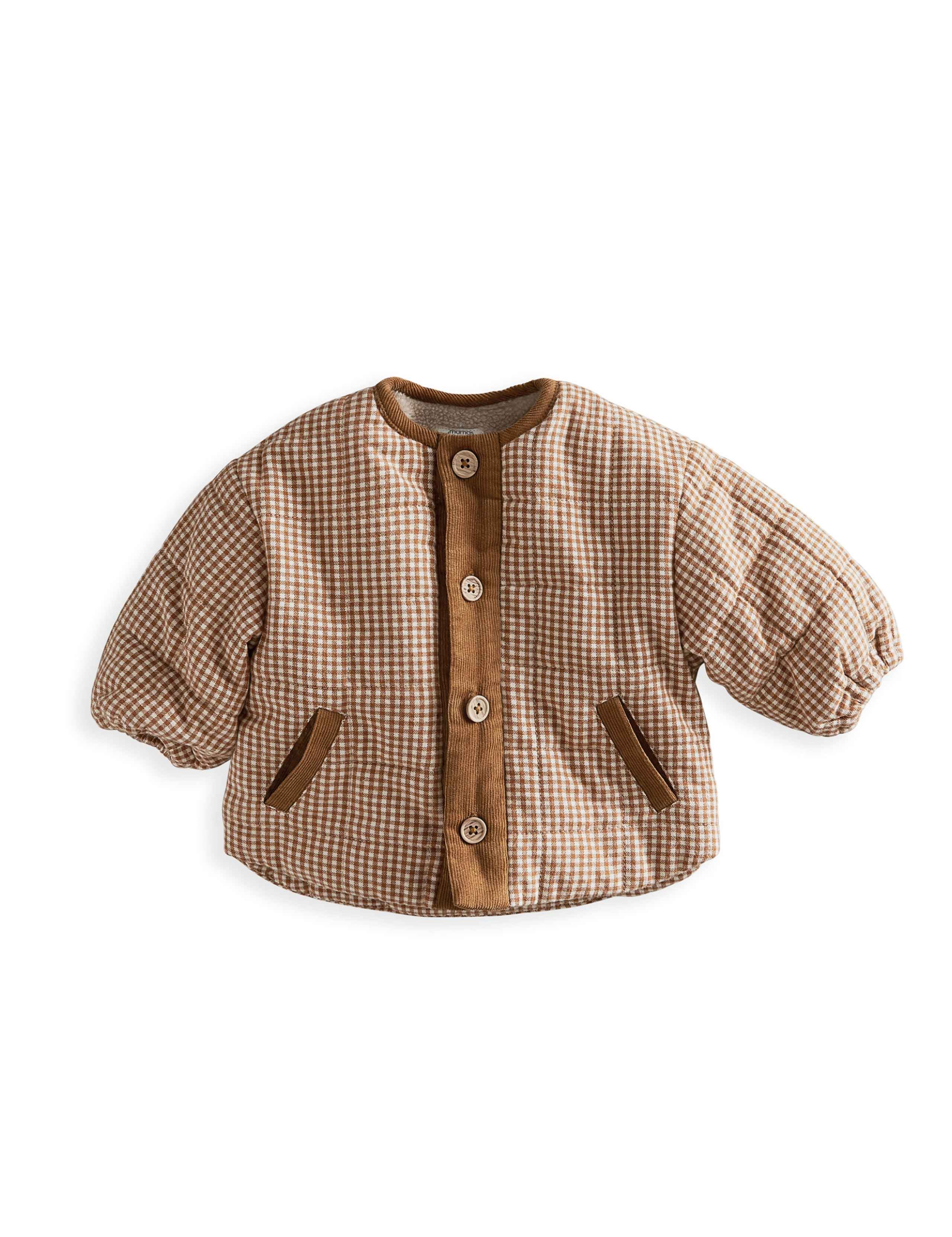 Pure Cotton Gingham Quilted Jacket (2 Months - 3 Years) 5 of 7