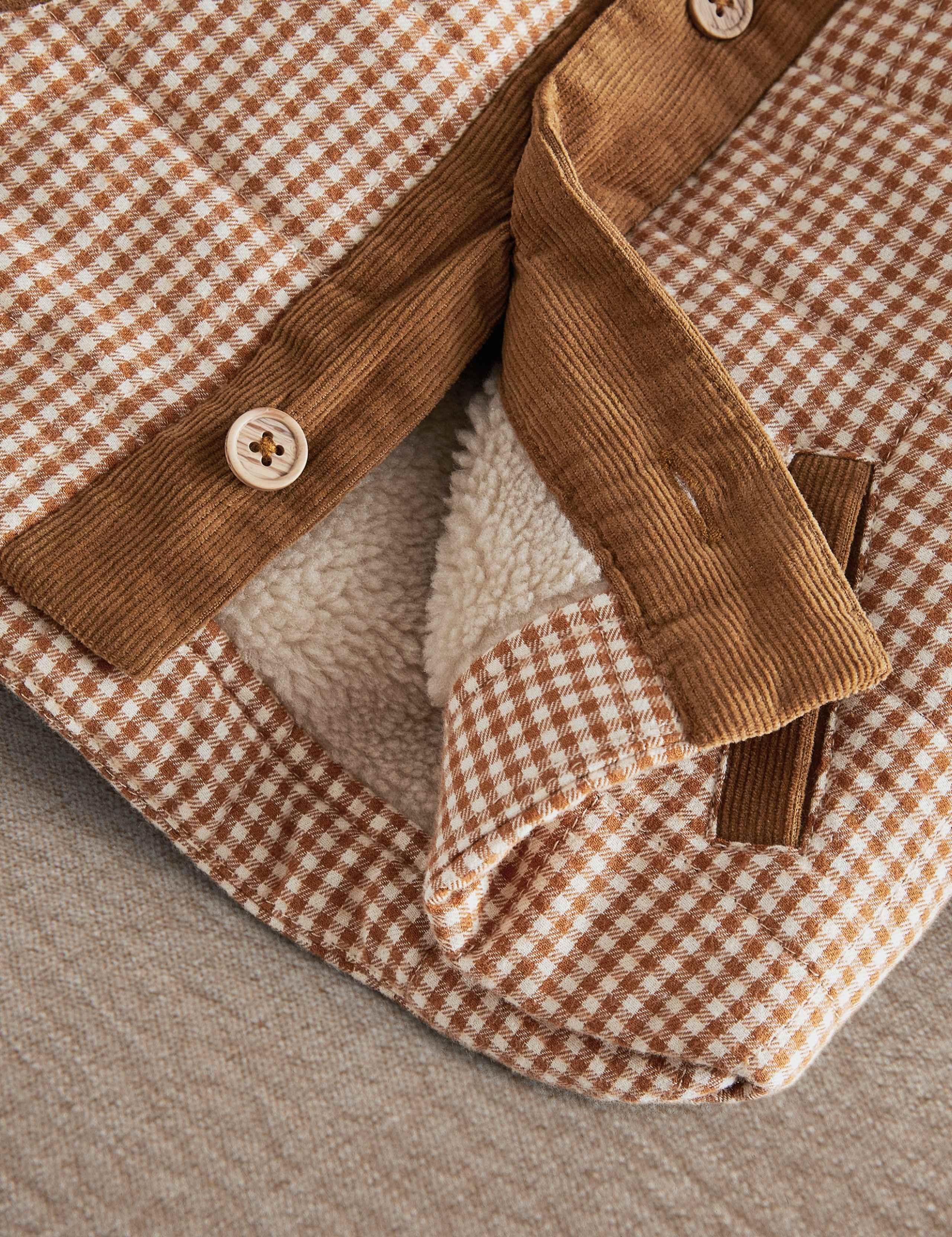 Pure Cotton Gingham Quilted Jacket (2 Months - 3 Years) 6 of 7