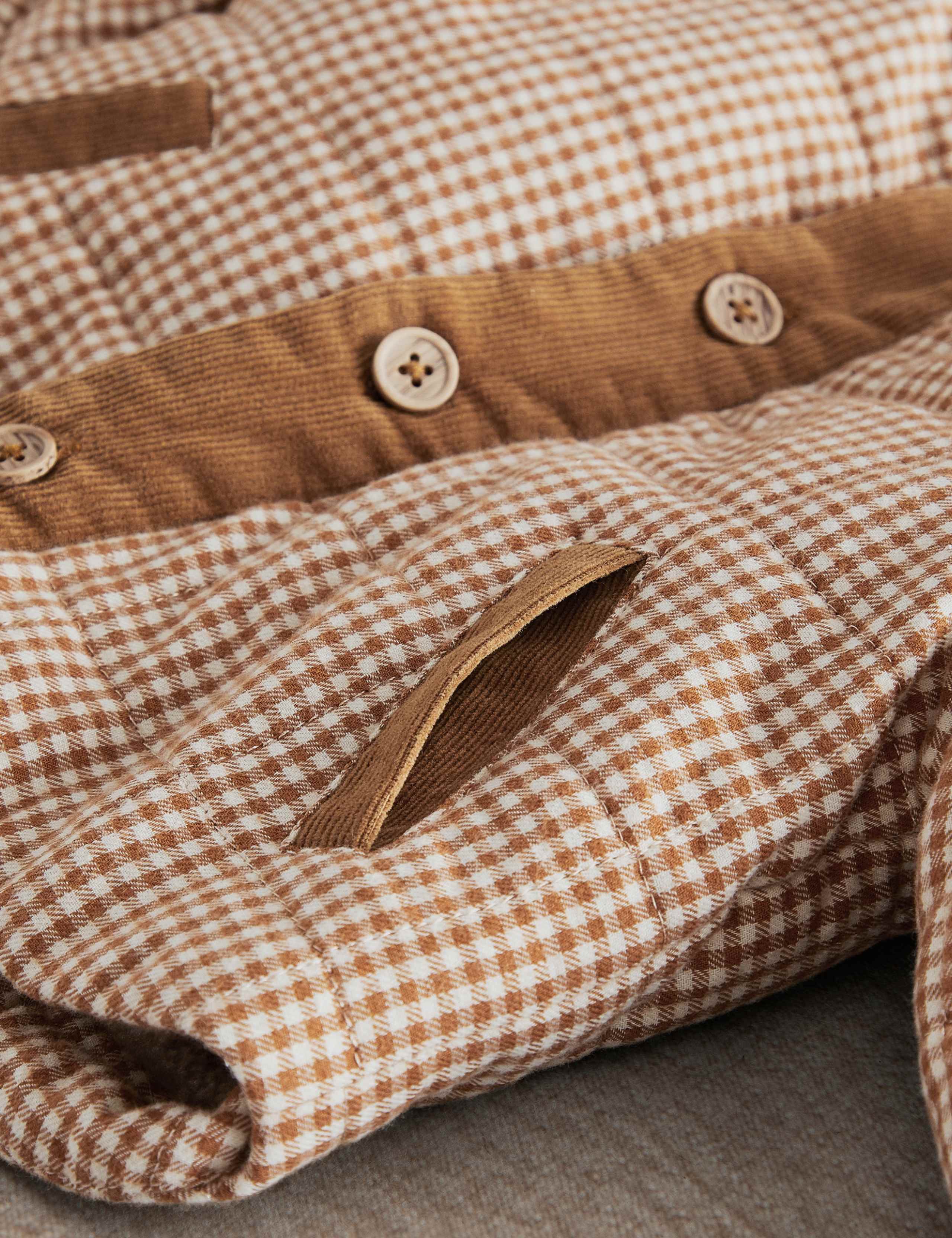 Pure Cotton Gingham Quilted Jacket (2 Months - 3 Years) 7 of 7