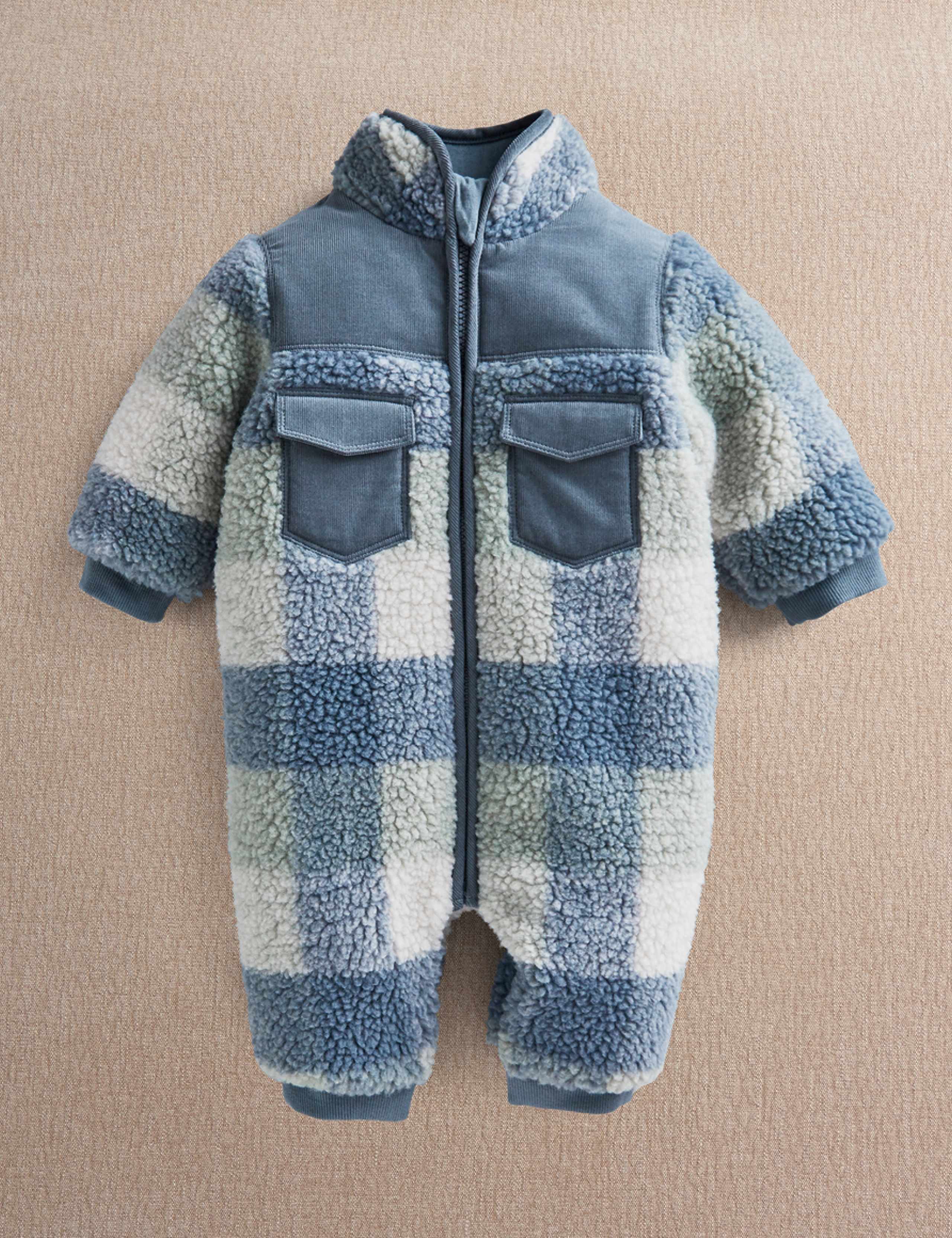 Borg Checked Padded Pramsuit (0-12 Mths) 4 of 9