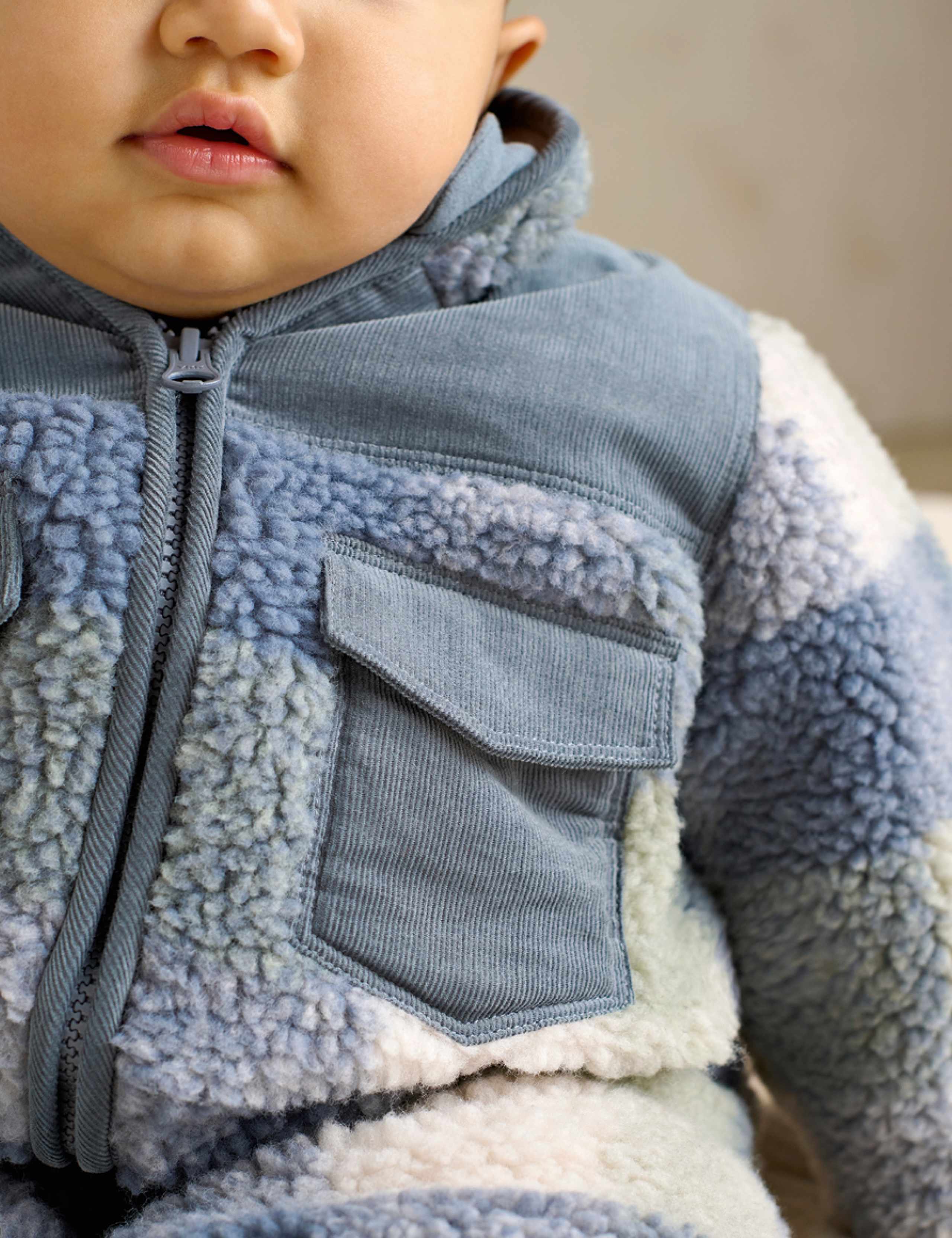 Borg Checked Padded Pramsuit (0-12 Mths) 5 of 9