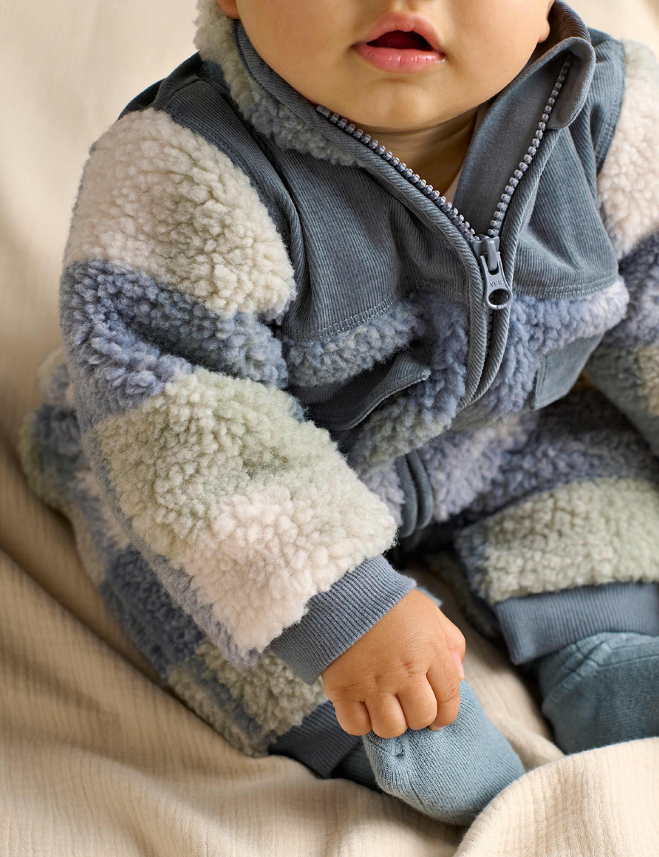 Borg Checked Padded Pramsuit (0-12 Mths) 7 of 9