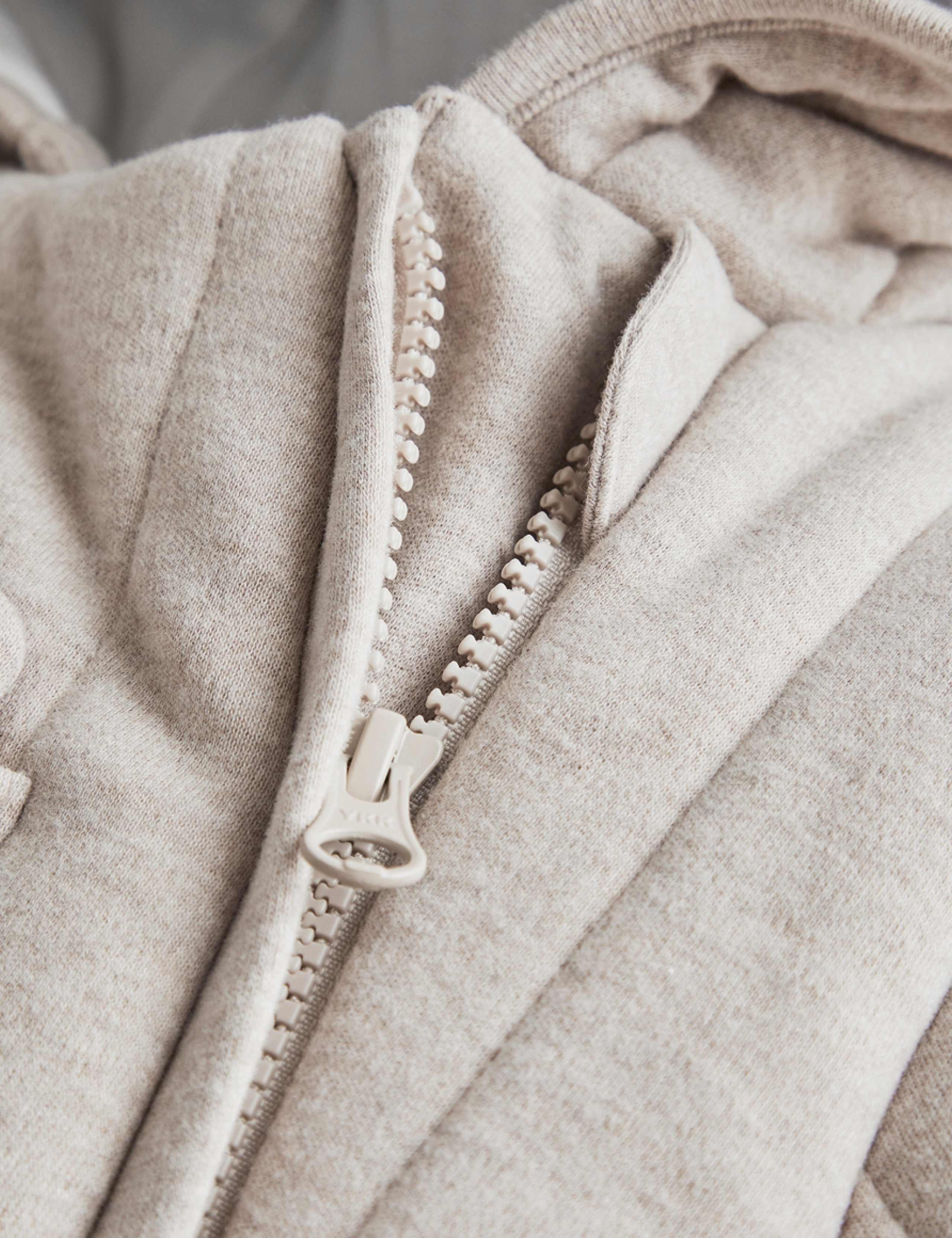 Pure Cotton Quilted Hooded Pramsuit (0-12 Mths) 3 of 4