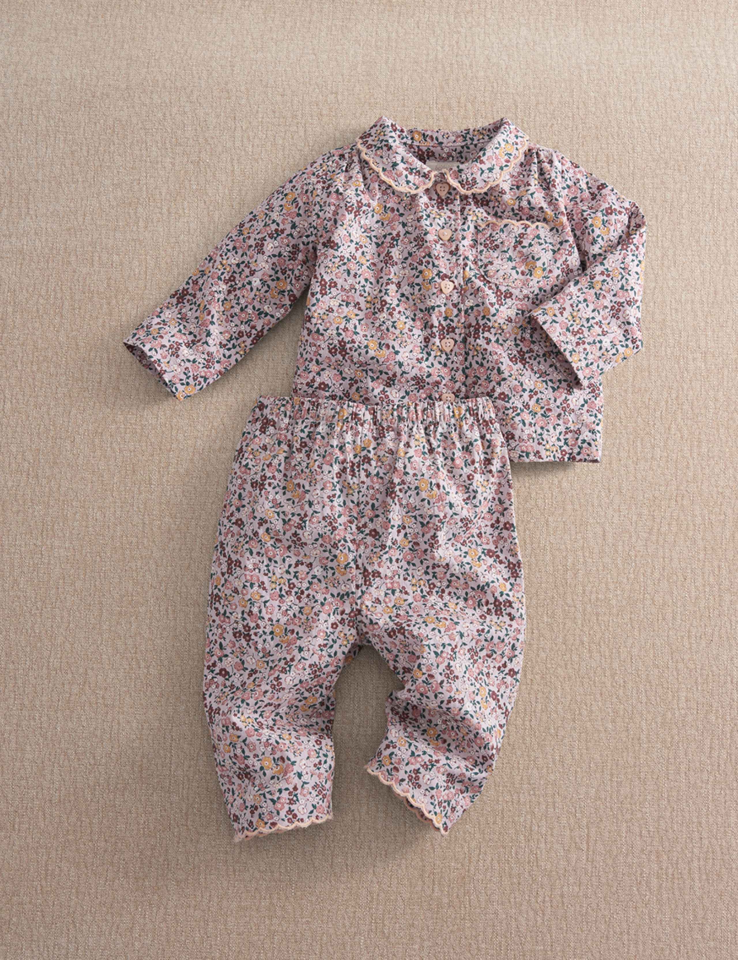 Pure Cotton Vintage Floral Woven Pyjamas (3-36 Mths) 1 of 4