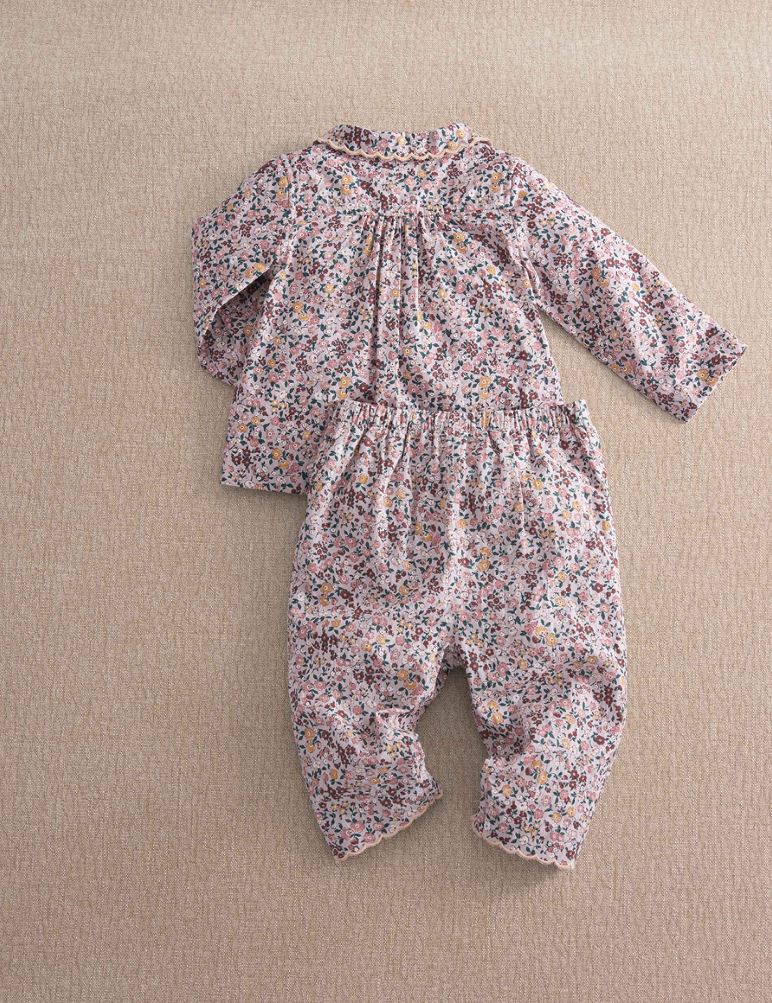 Pure Cotton Vintage Floral Woven Pyjamas (3-36 Mths) 4 of 4