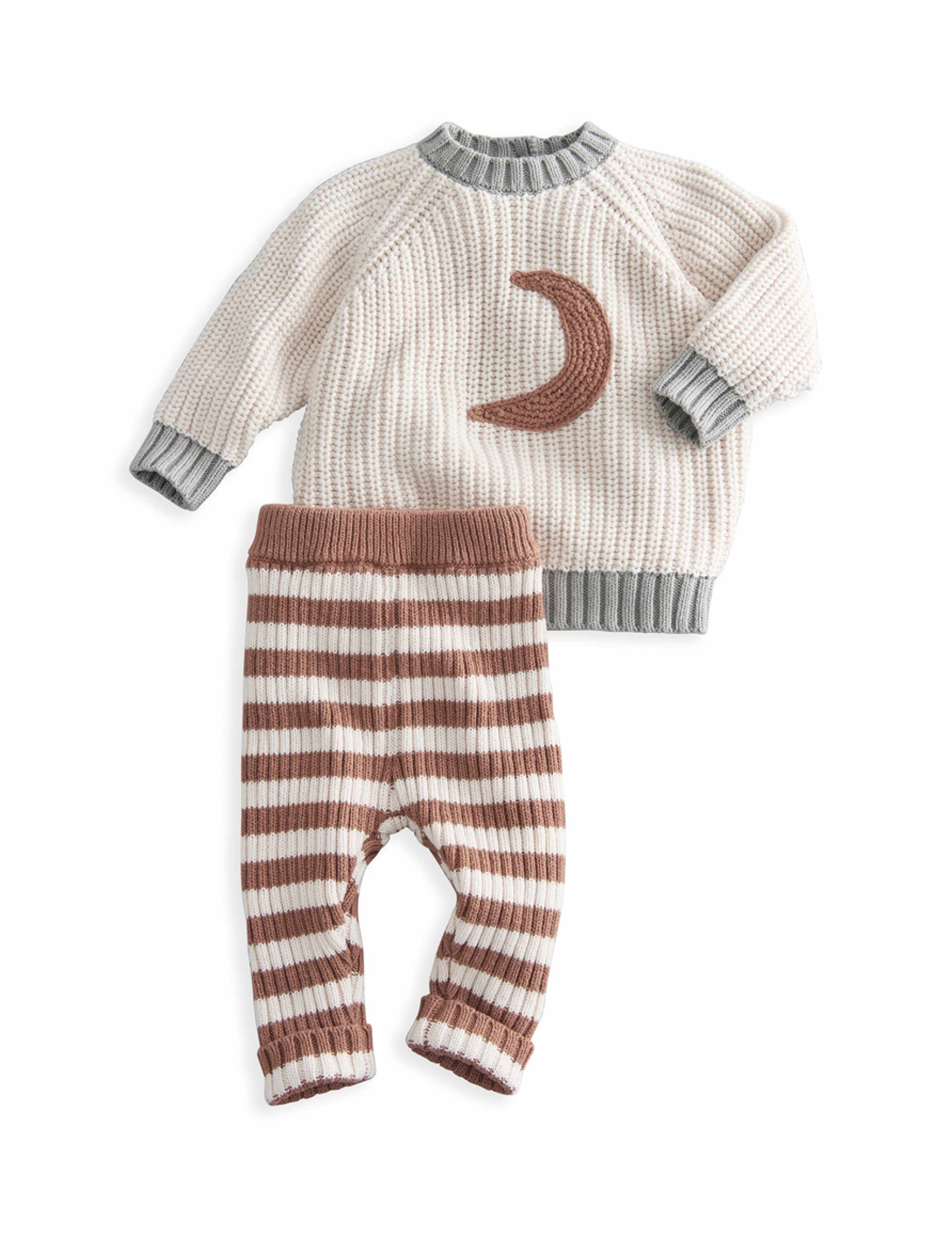 2 Piece Pure Cotton Knitted Outfit (0-24 Mths) 2 of 9