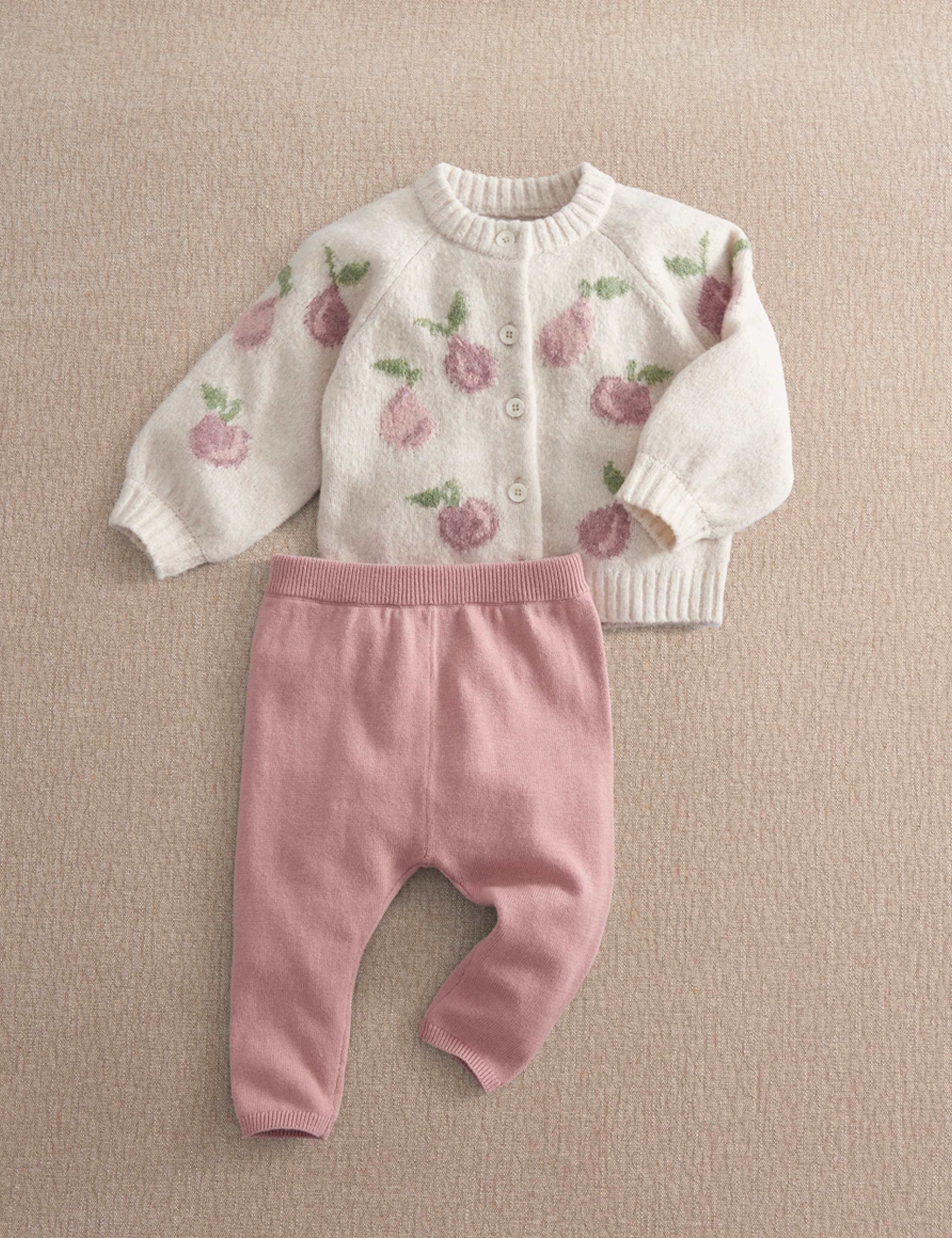 Floral Knitted Cardigan And Leggings Set 1 of 3