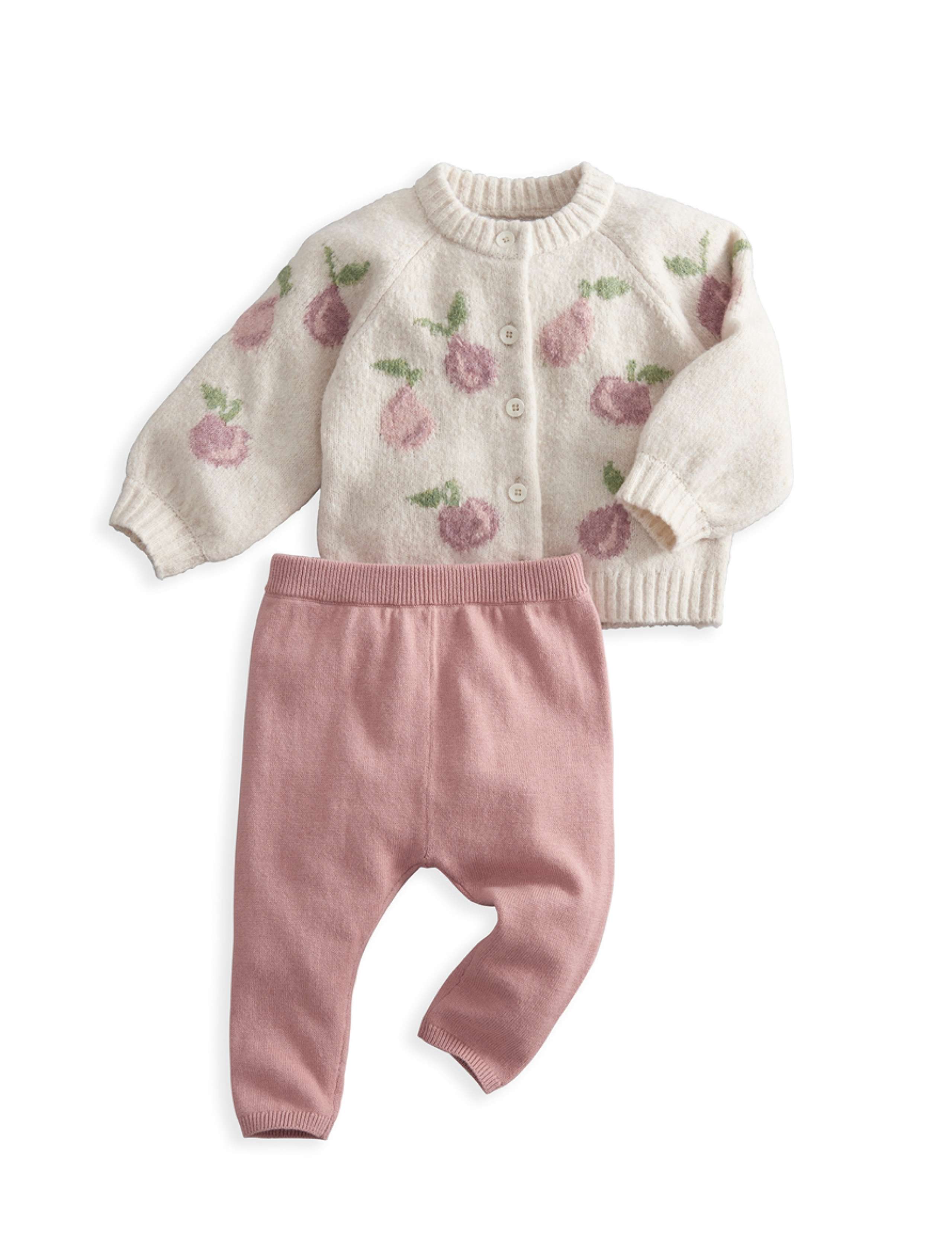 Floral Knitted Cardigan And Leggings Set 2 of 3