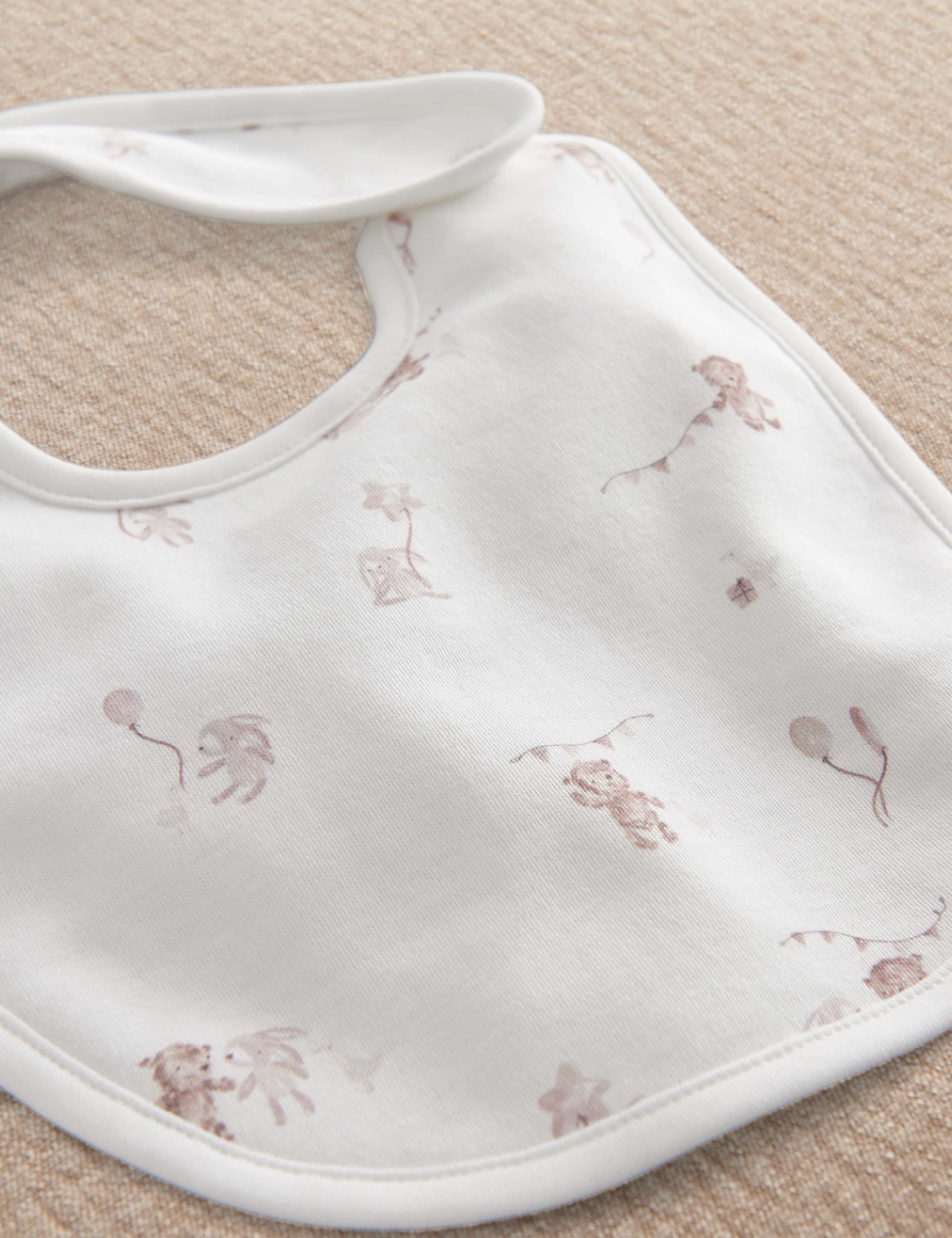 3 Pack Print Embroidery Ribbed Dribble Bibs 4 of 4