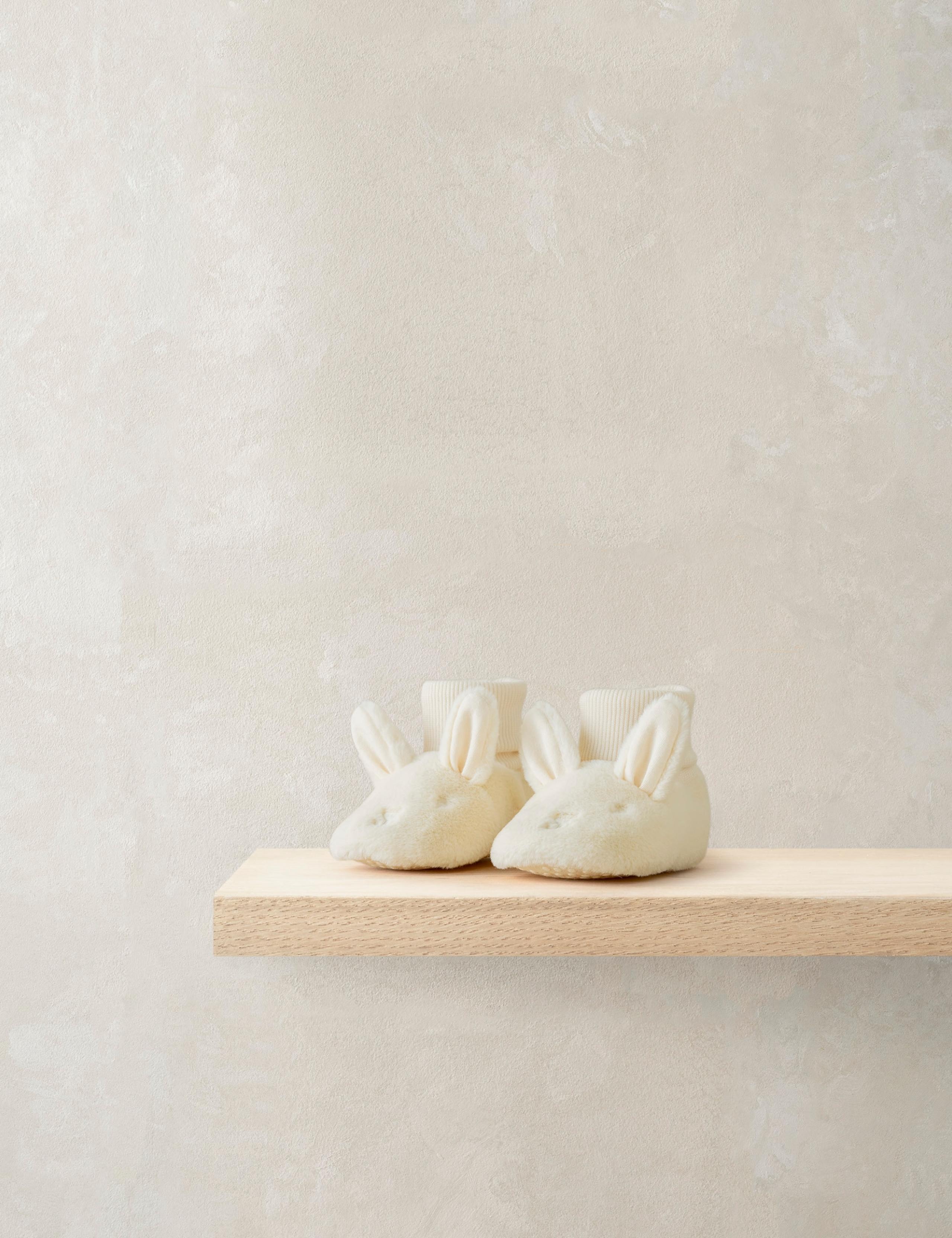 Baby Faux Fur Bunny Slippers 1 of 2