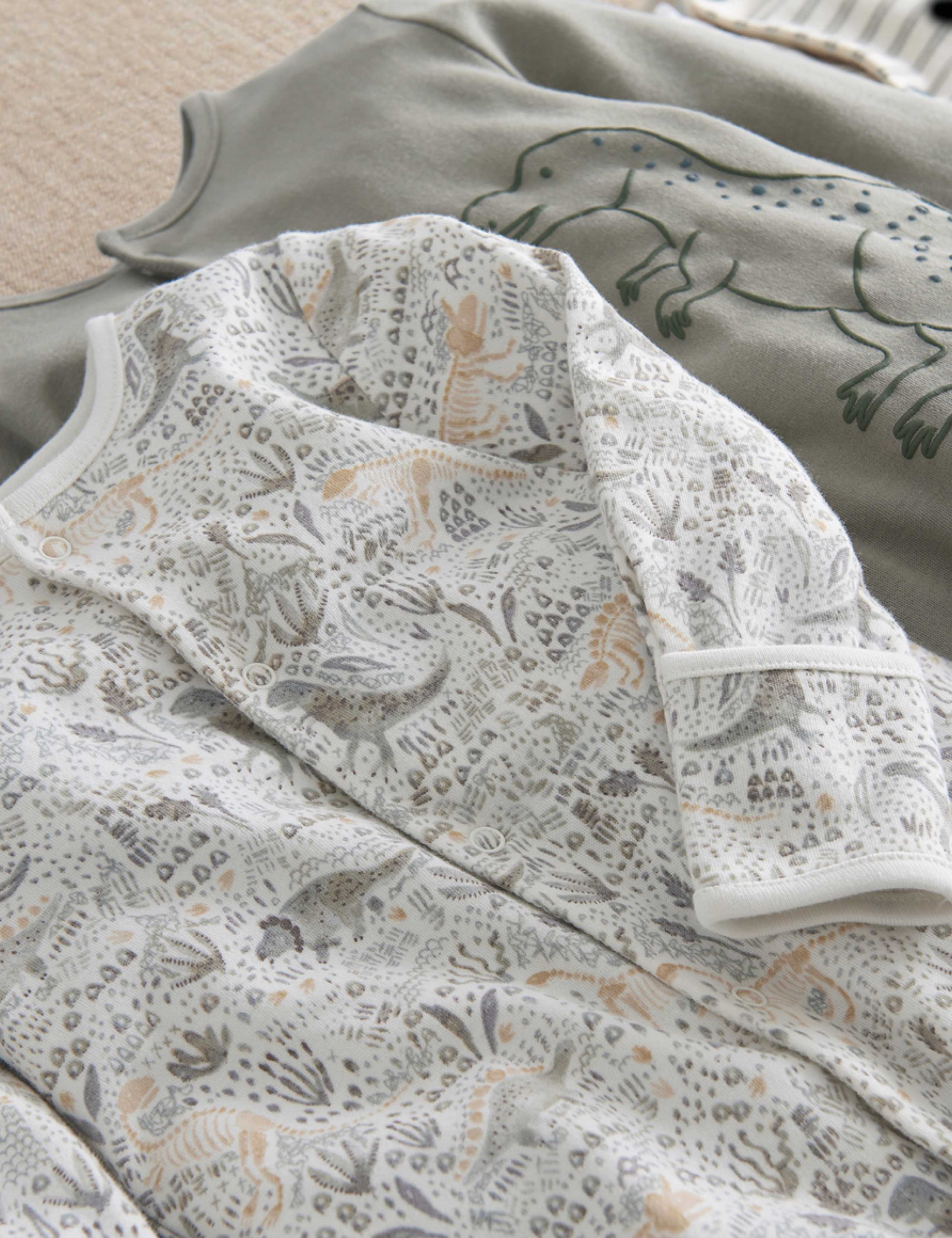 3 Pack Pure Cotton Patterned Sleepsuits (0-24 Mths) 4 of 4