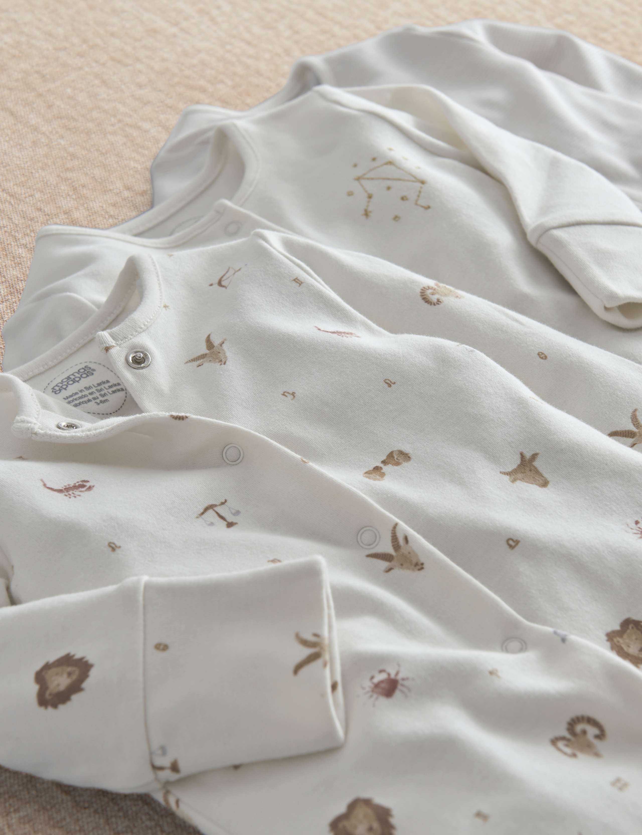 3 Pack Pure Cotton Horoscope Sleepsuits (0-24 Mths) 4 of 4