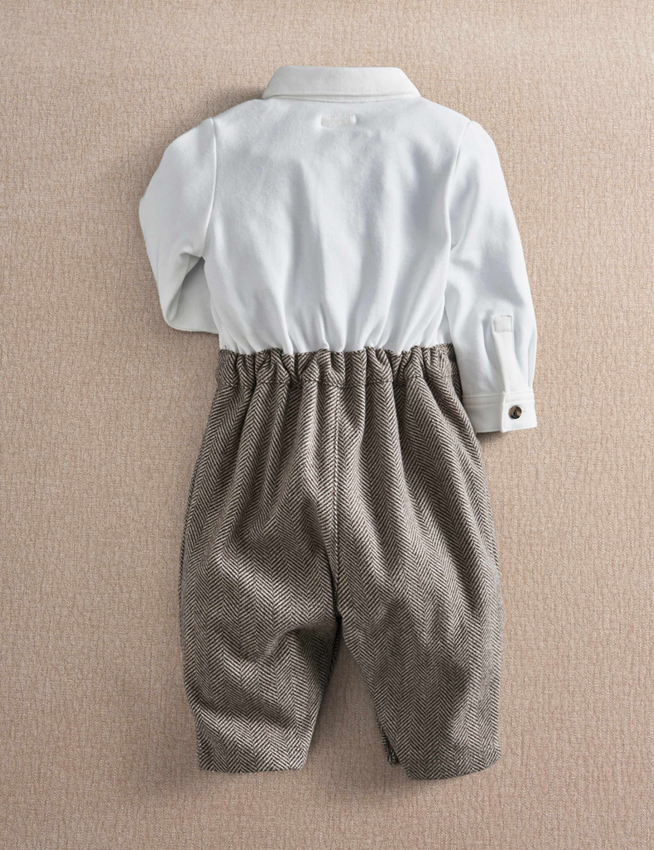 Houndstooth Mock Romper (0-18 Months) 6 of 6