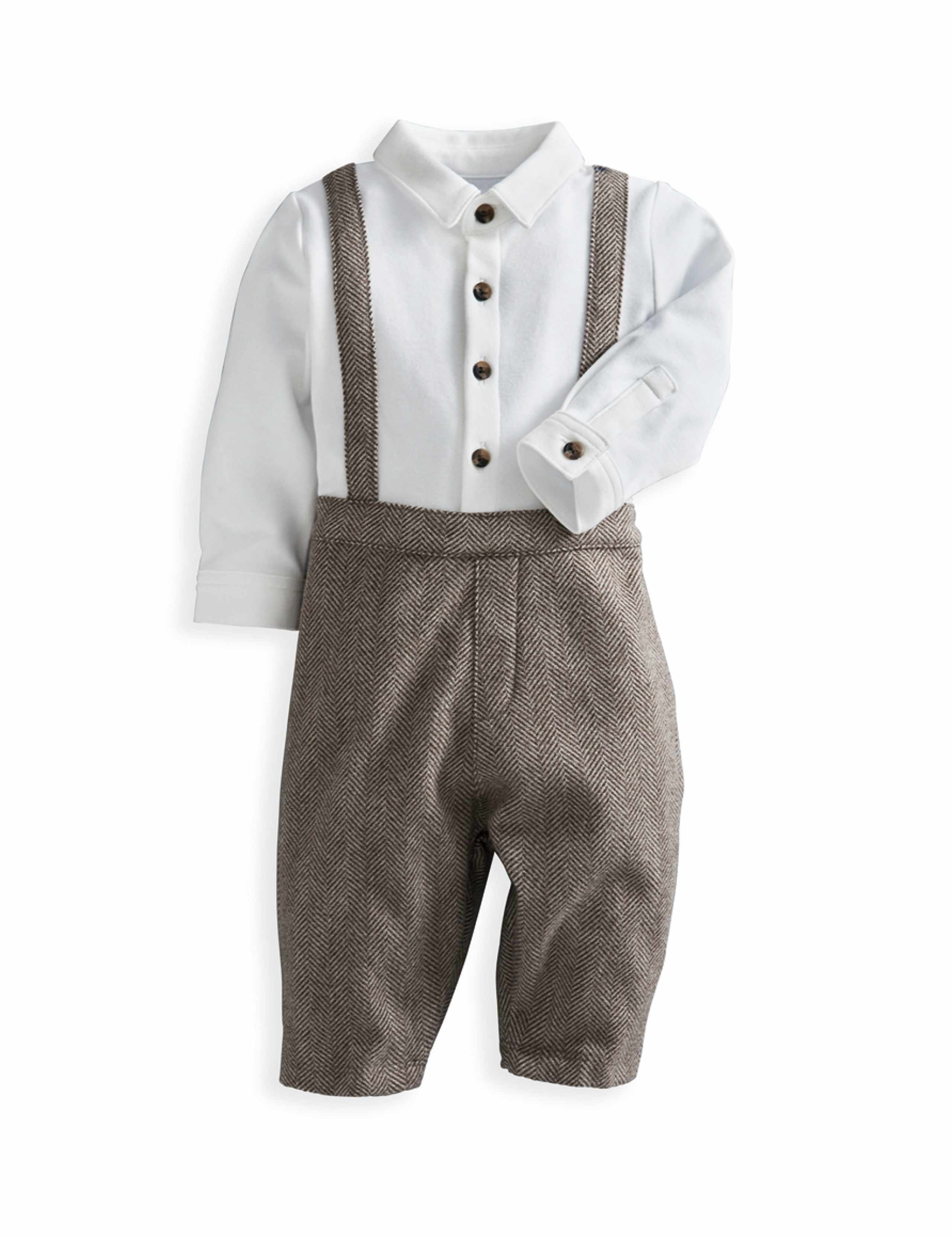 Houndstooth Mock Romper (0-18 Months) 2 of 6
