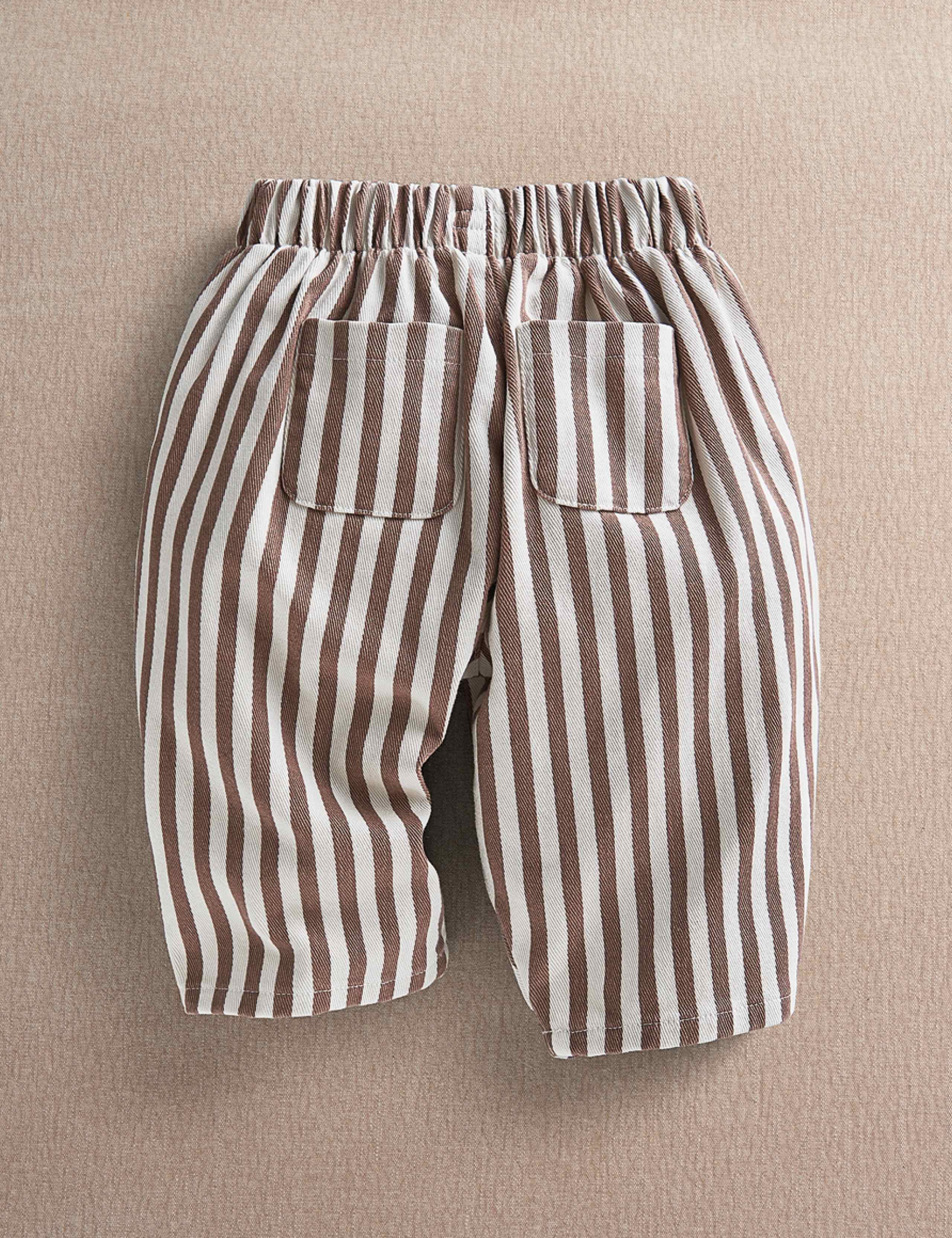 Cotton Rich Striped Trousers 4 of 5