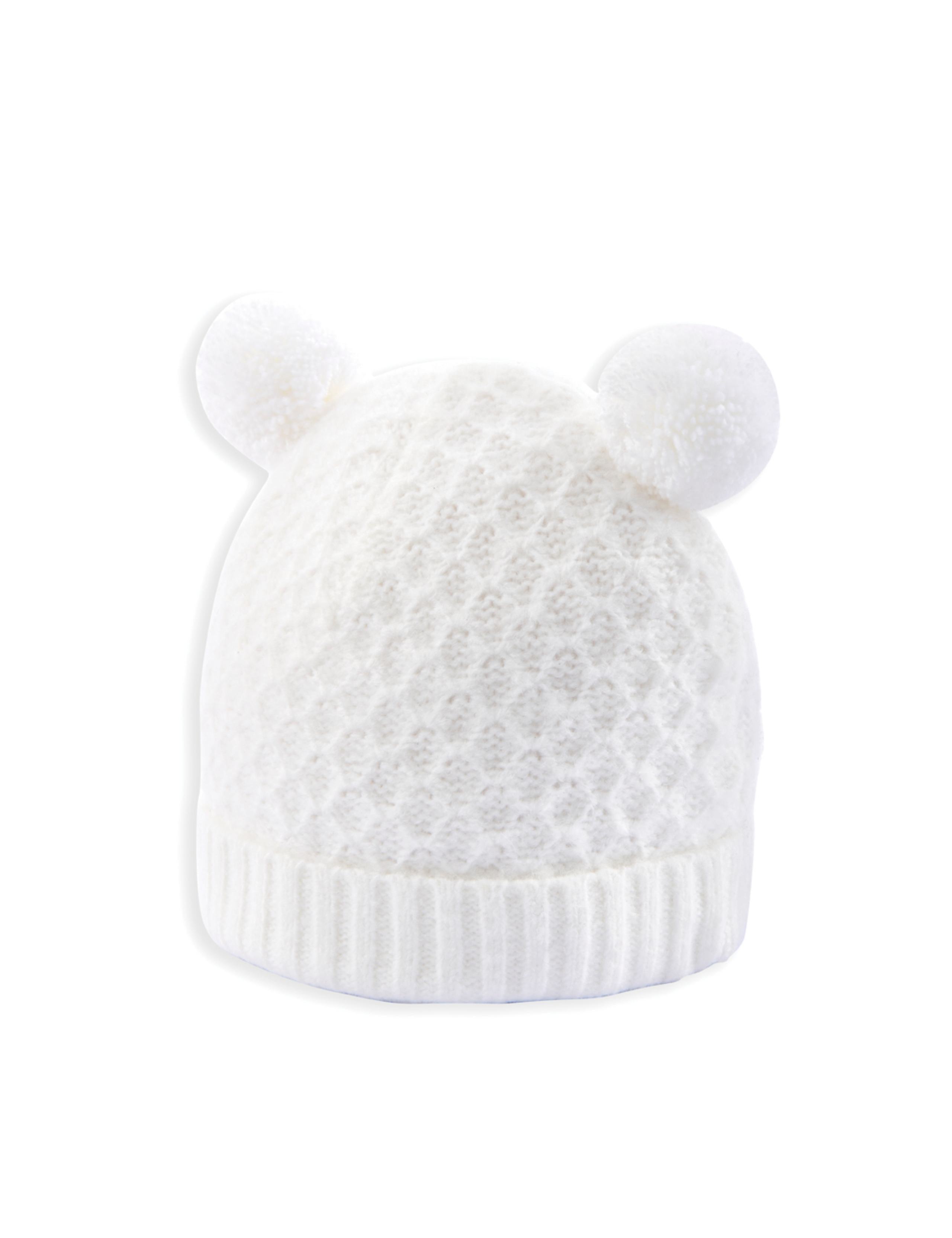 Knitted Pom Pom Hat (0-12 Mths) 2 of 2