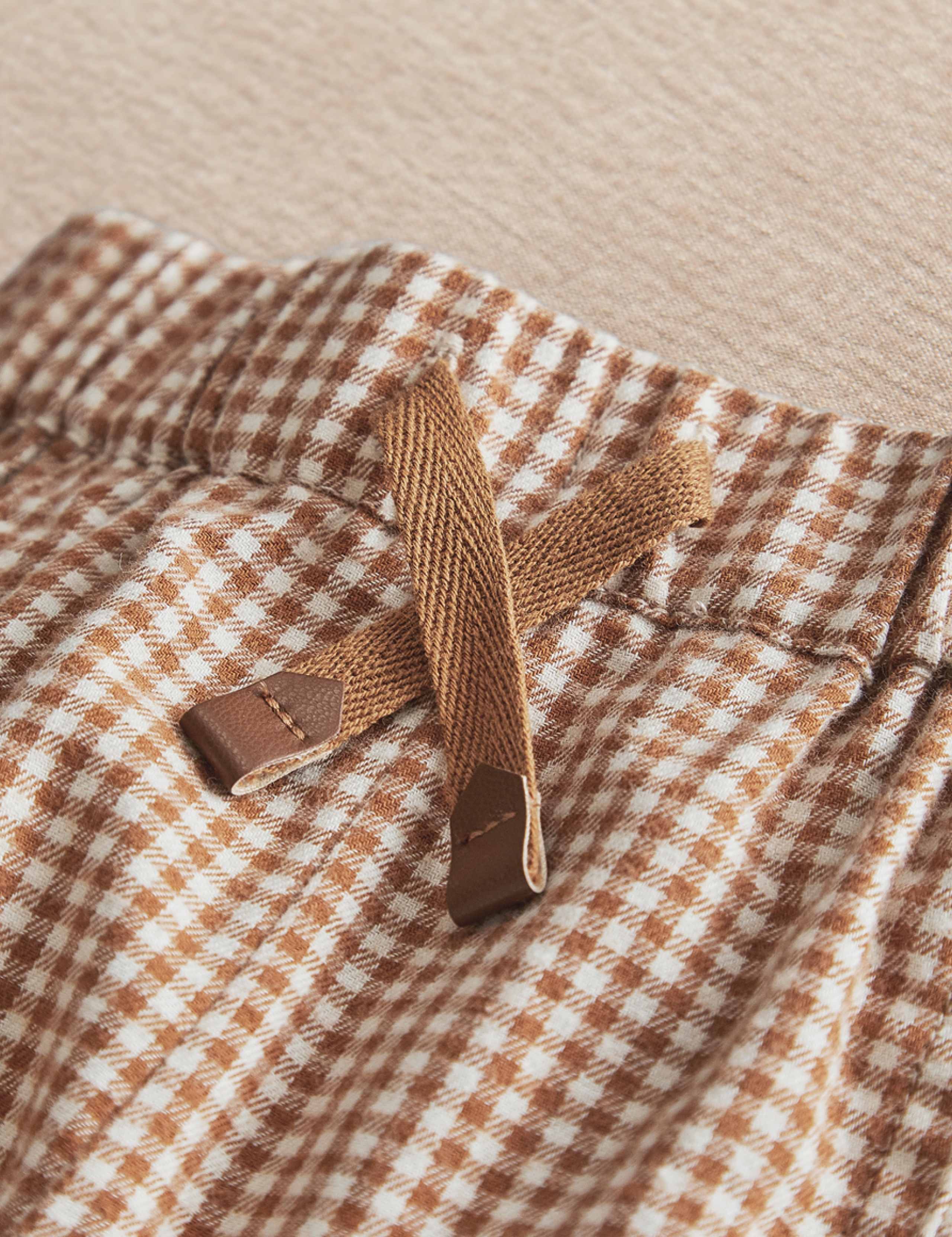 Pure Cotton Gingham Cargo Joggers (0-3 Yrs) 4 of 4