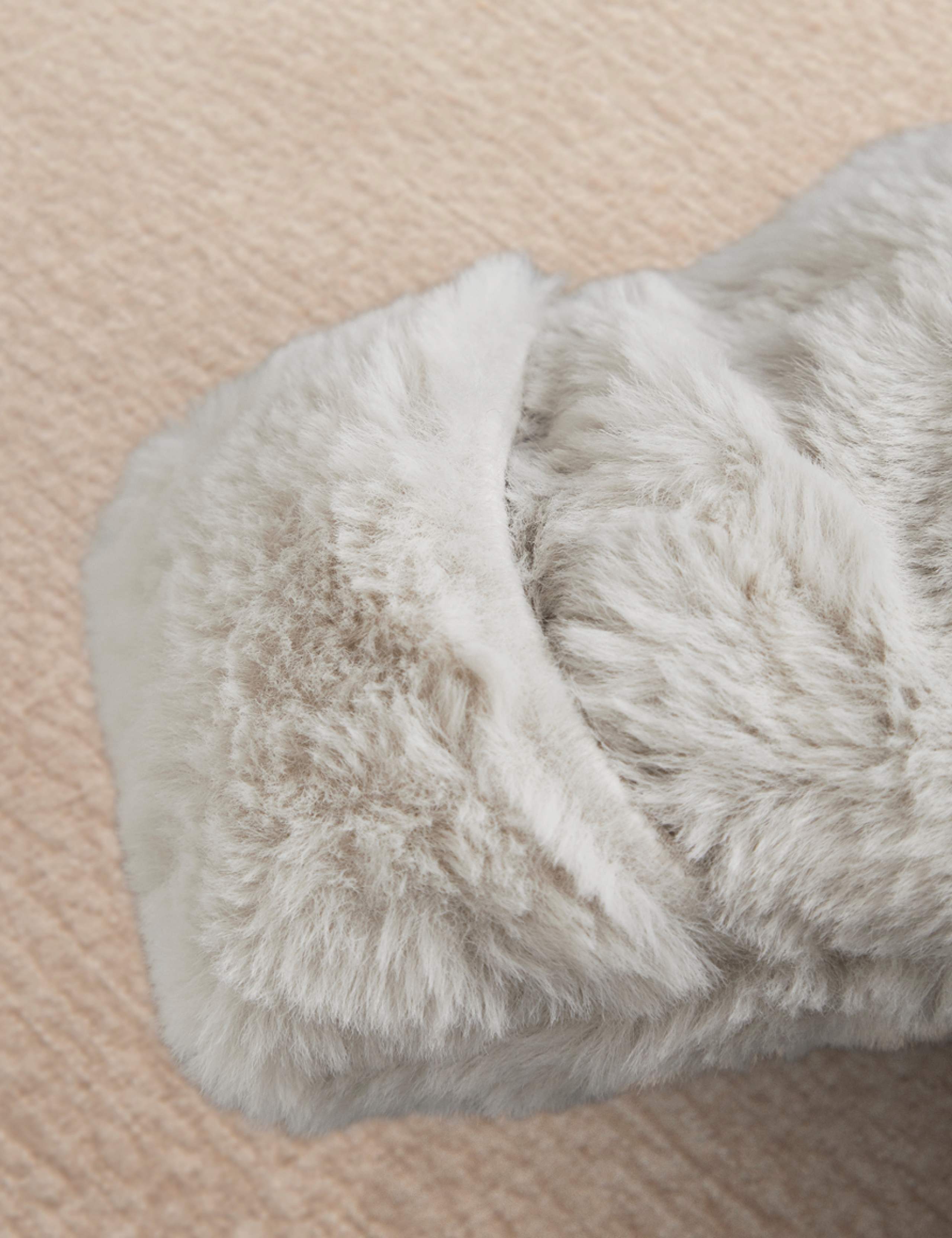 Faux Fur Bunny Hooded Padded Pramsuit (0-12 Mths) 5 of 5