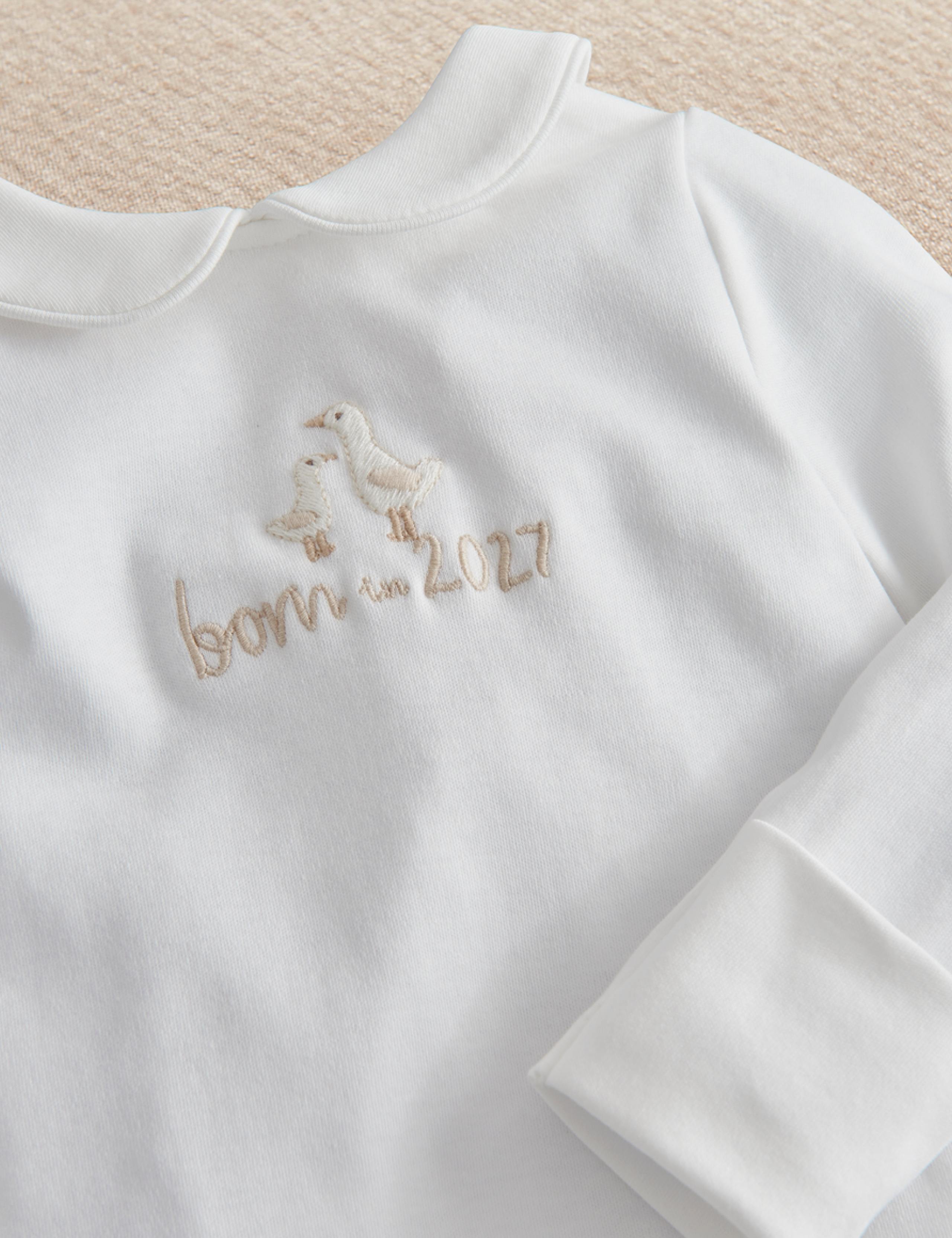 Pure Cotton Born in 2027 Sleepsuit (0-6 Mths) 3 of 4
